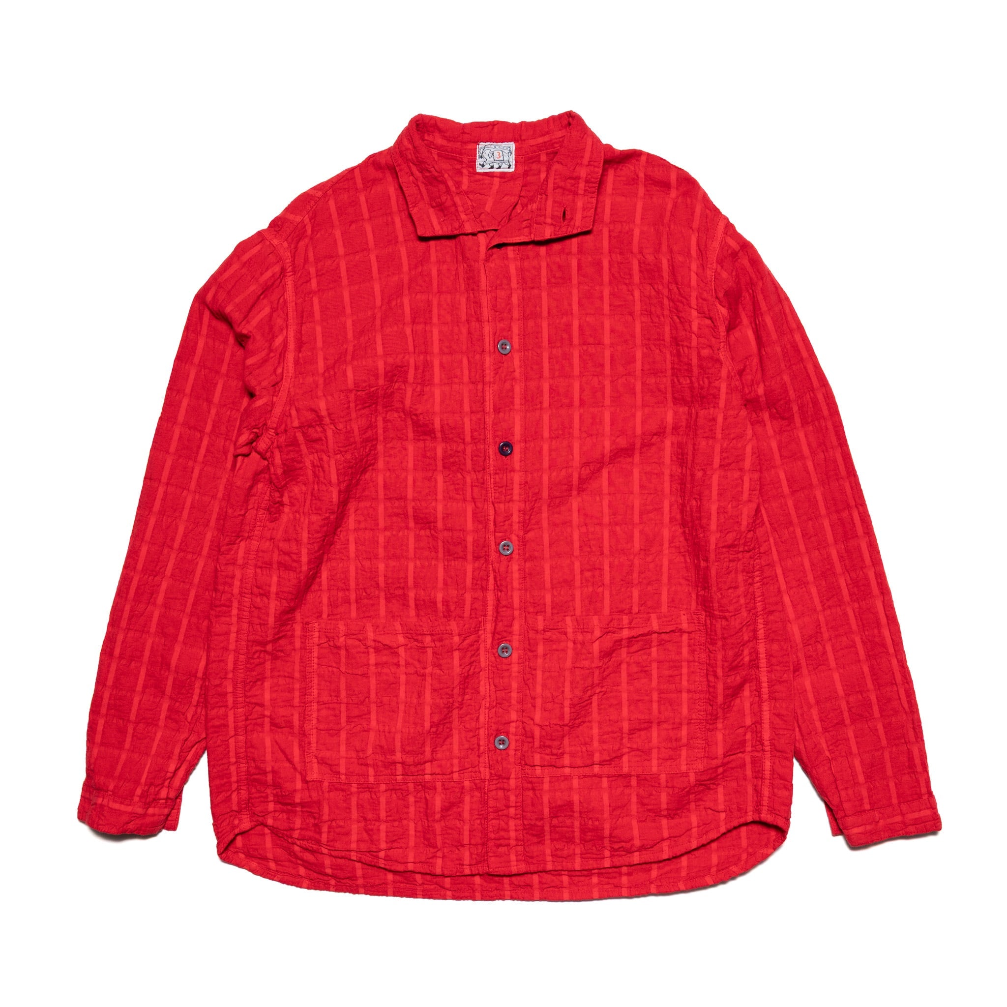 468 Flipped Coller Shirt Airbag Cambric - Royal Mail Red