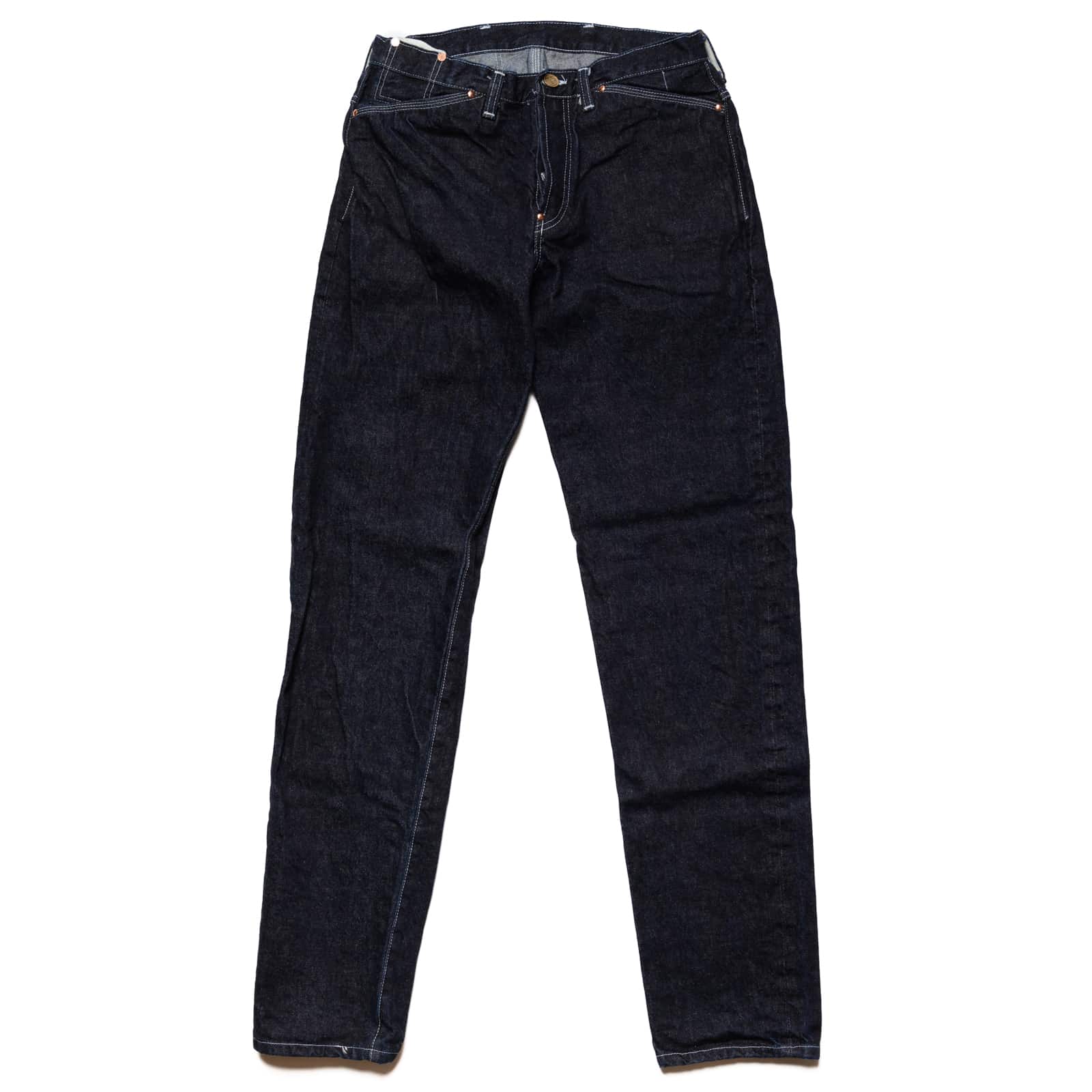 Tender 130 Tapered Jeans 16oz Selvedge Denim Rinsed Front