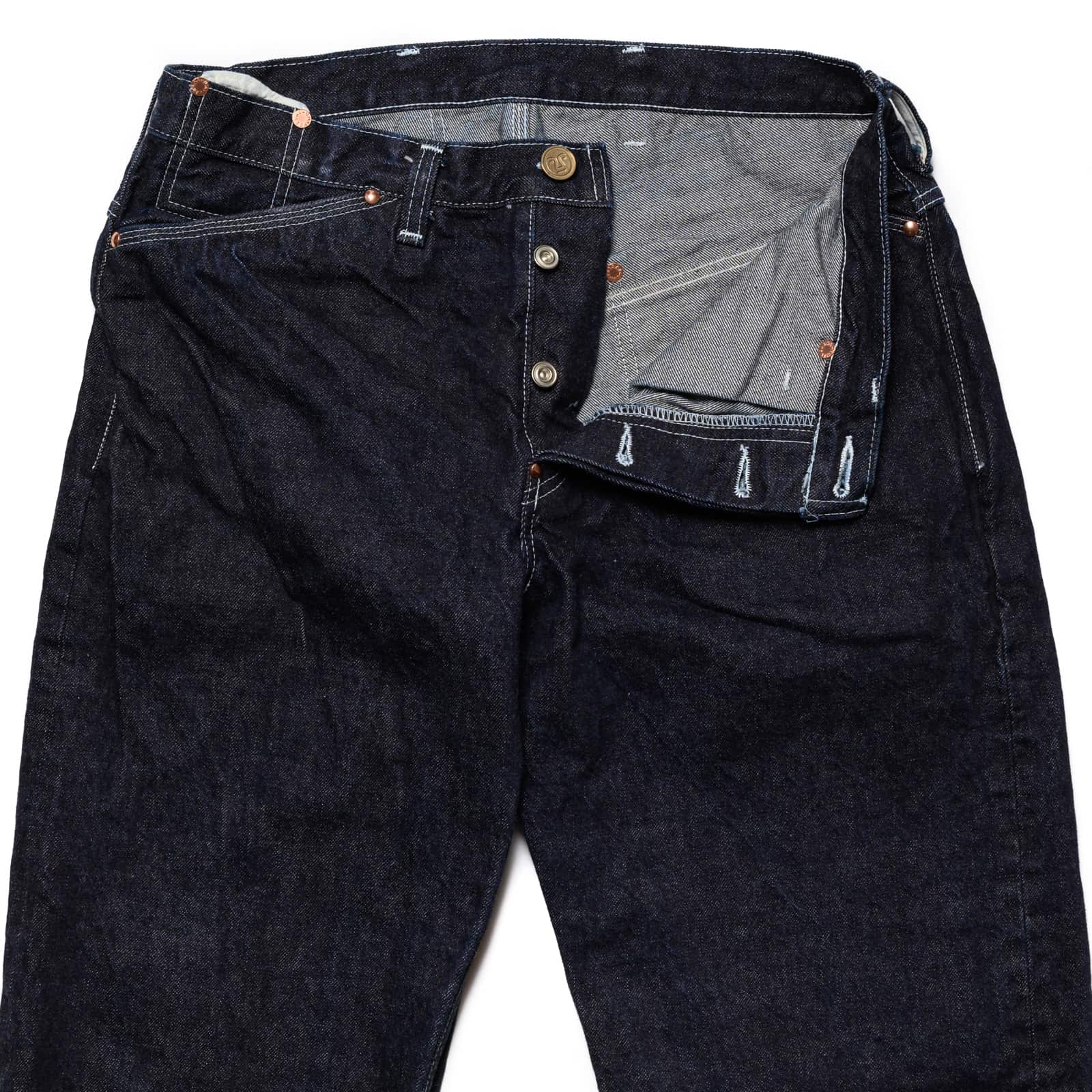 Tender 130 Tapered Jeans 16oz Selvedge Denim Rinsed Button Fly