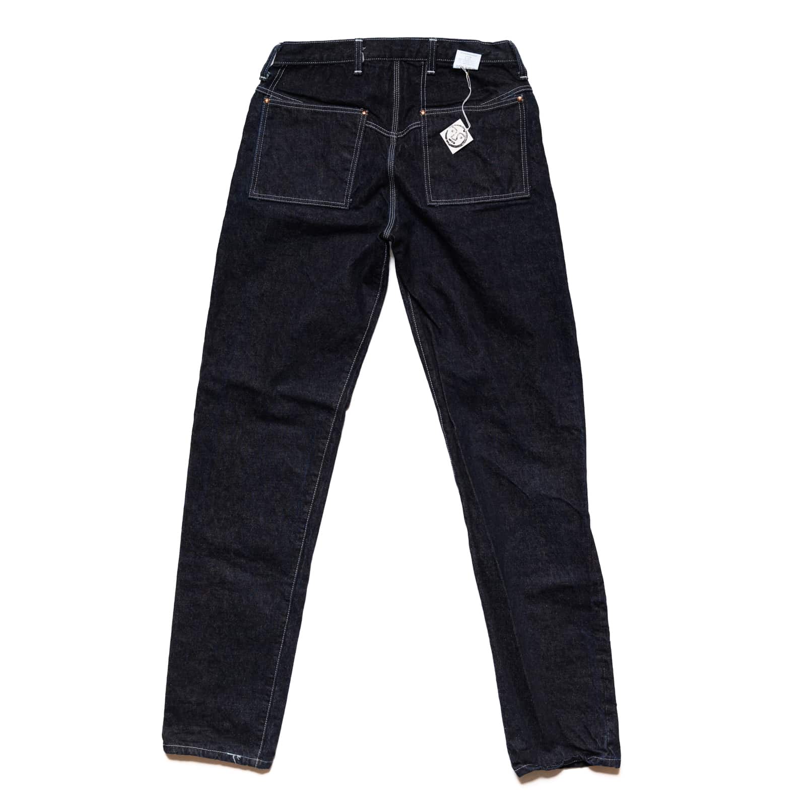 Tender 130 Tapered Jeans 16oz Selvedge Denim Rinsed Rear