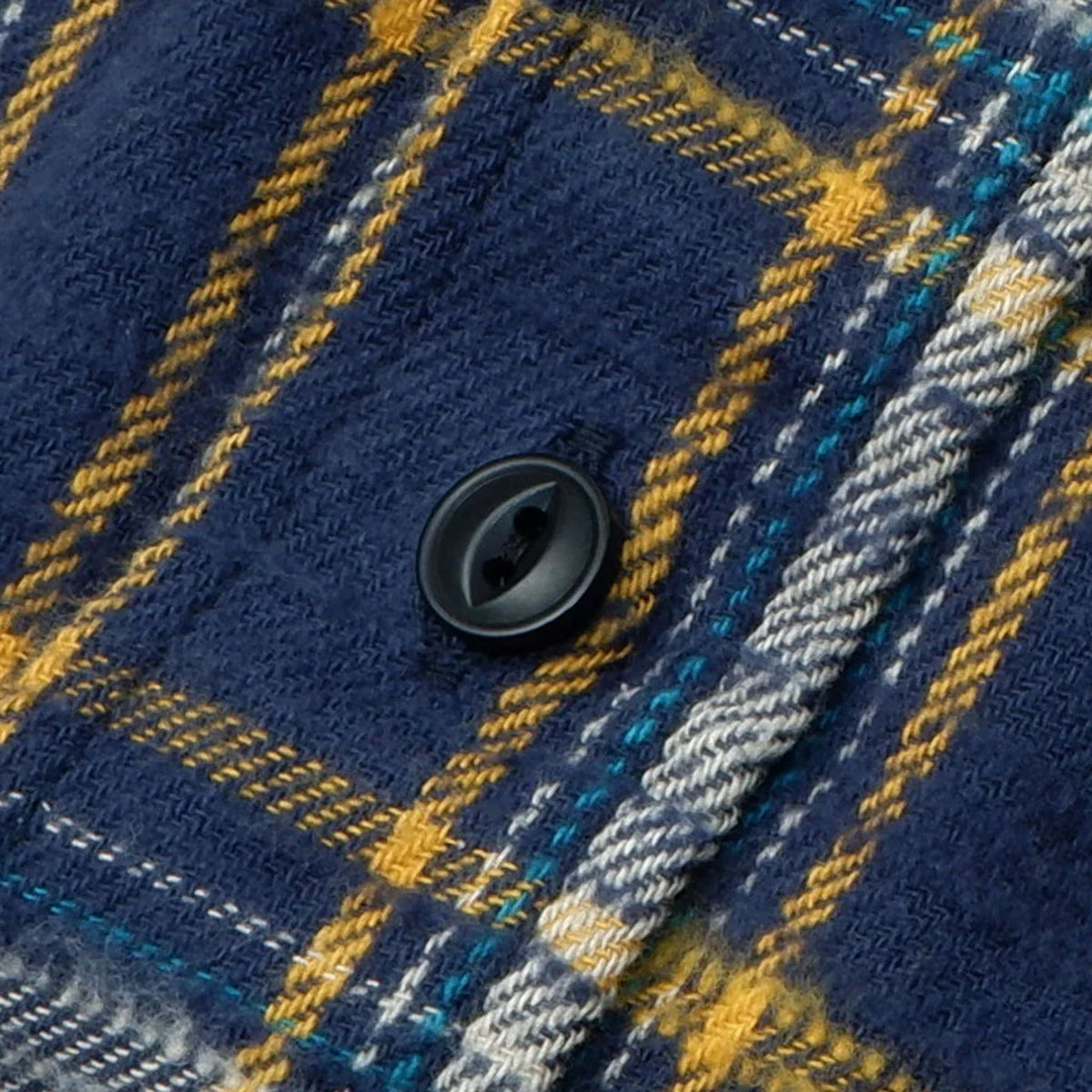 Slubby Flannel Shirt - Navy