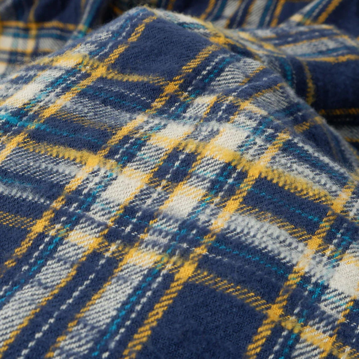 Slubby Flannel Shirt - Navy