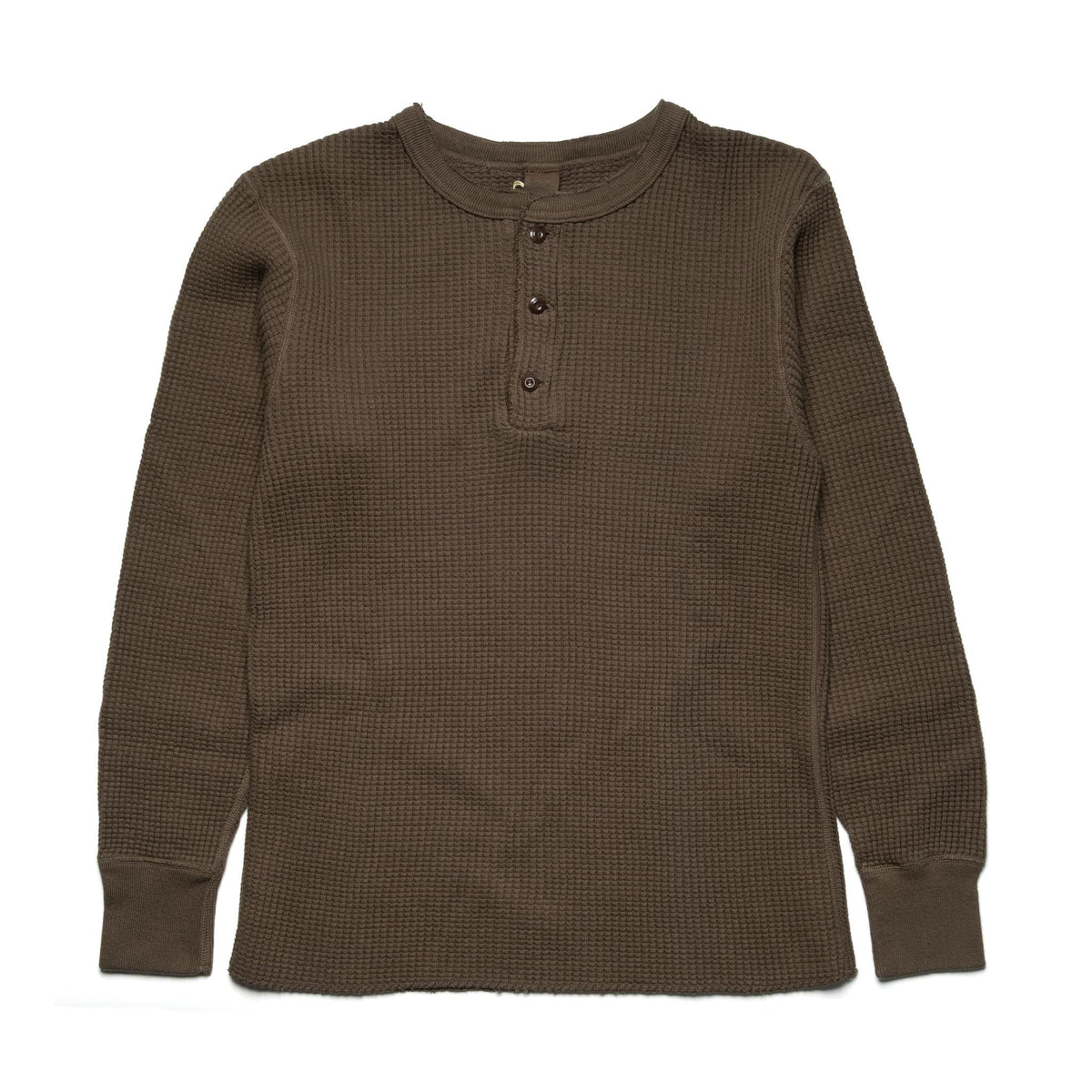 Big Waffle Henley - Brown