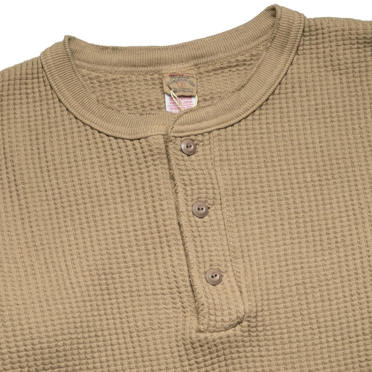 Big Waffle Henley - Sand