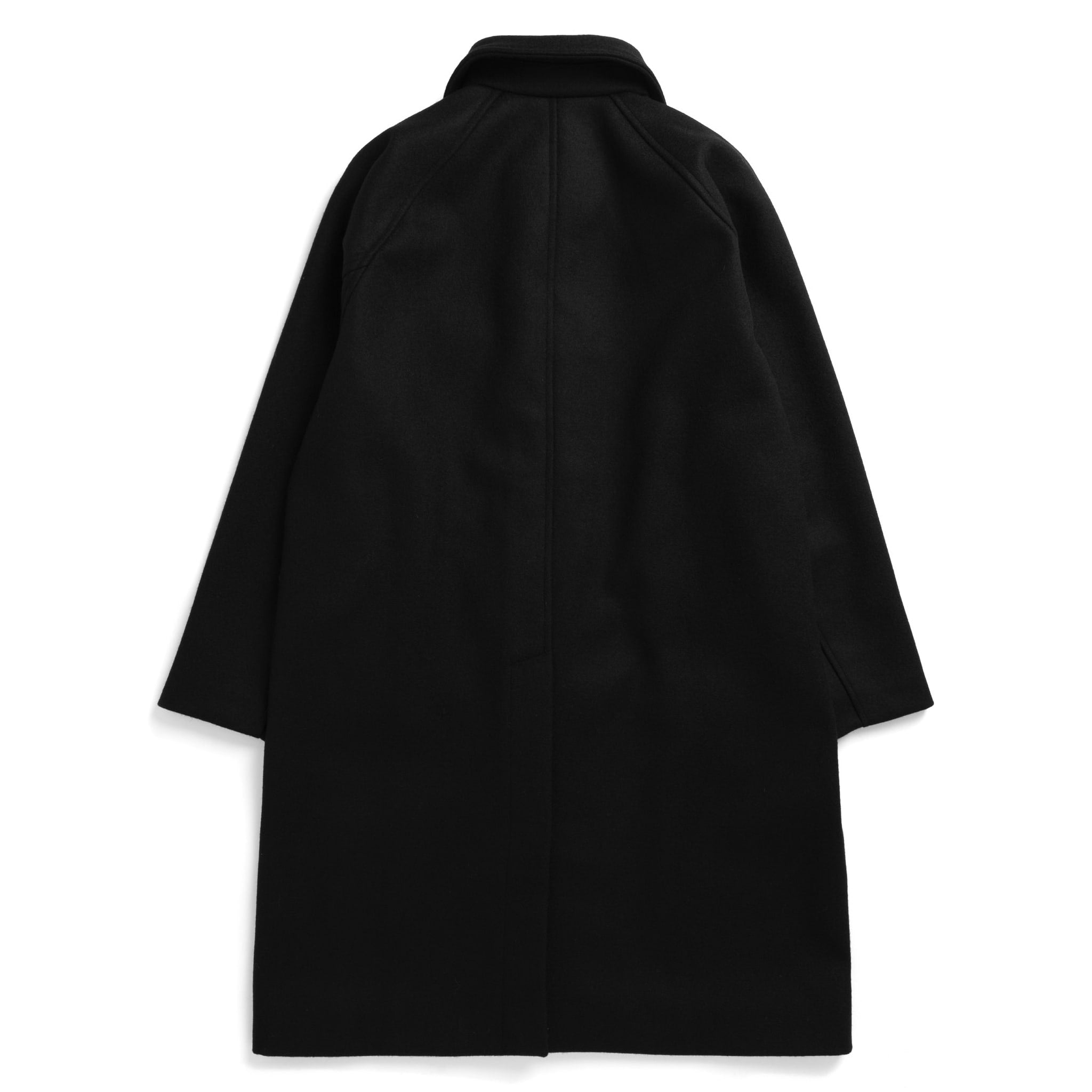 Utile Lined Coat Wool Melton - Black