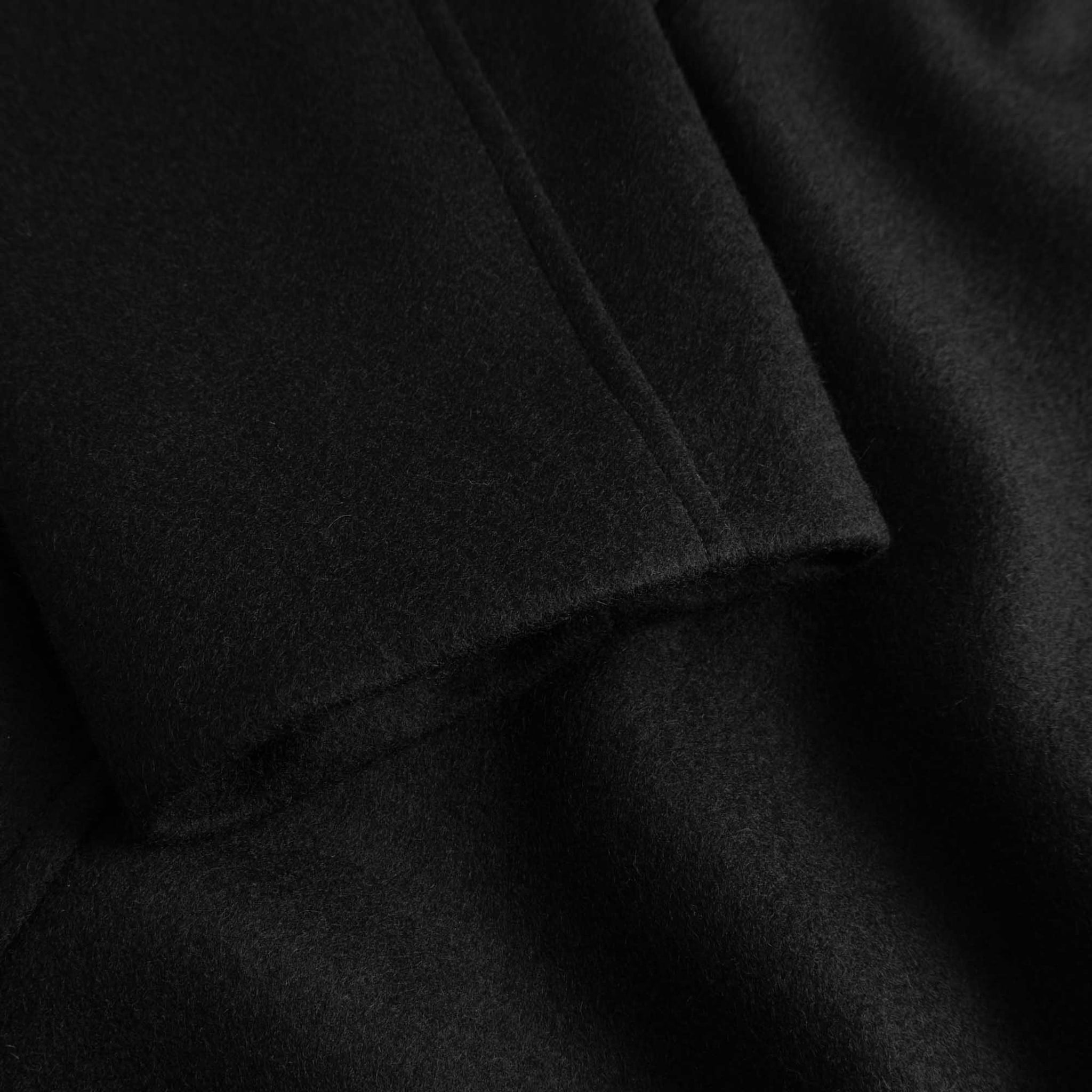 Utile Lined Coat Wool Melton - Black