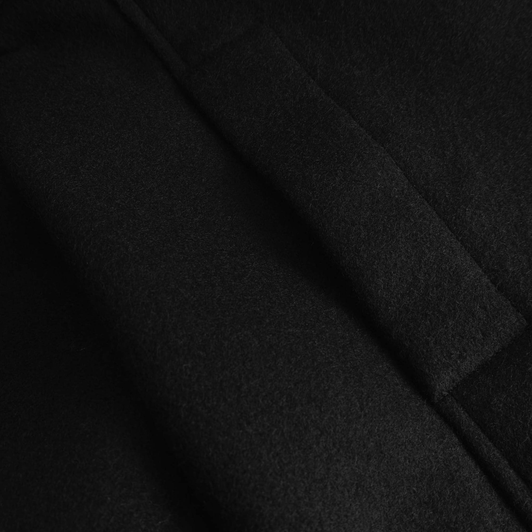 Utile Lined Coat Wool Melton - Black