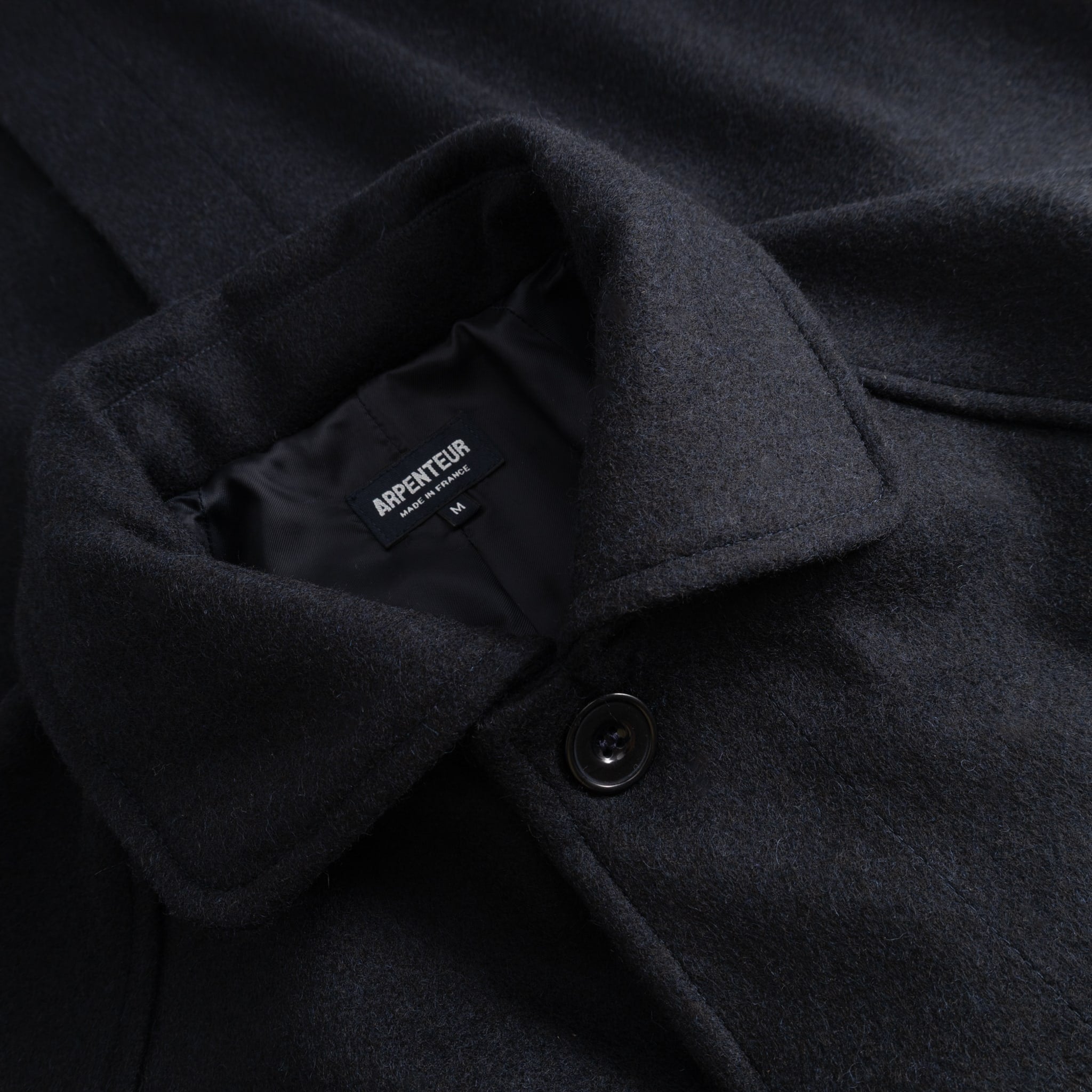 Utile Lined Coat Wool Melton - Midnight