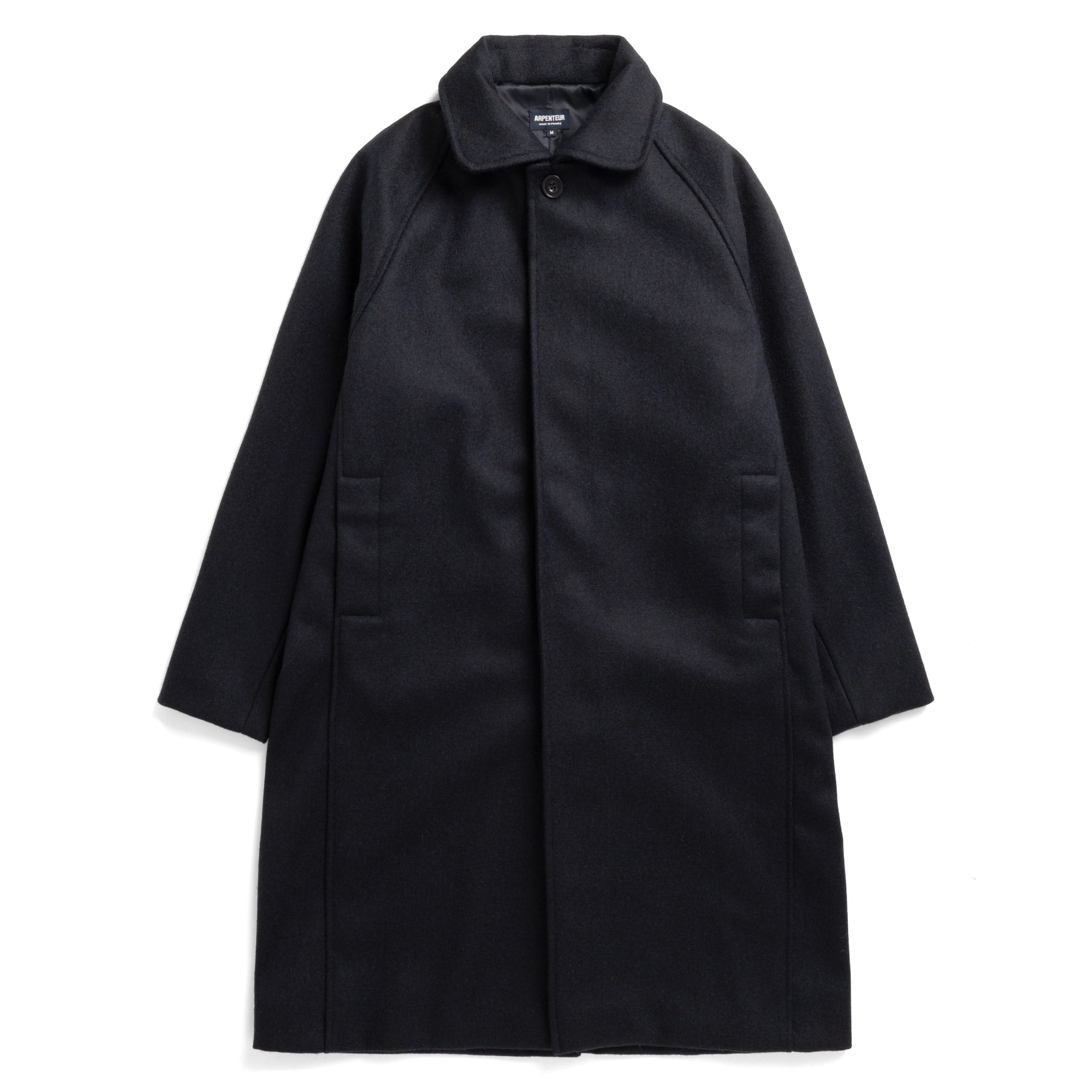 Utile Lined Coat Wool Melton - Midnight