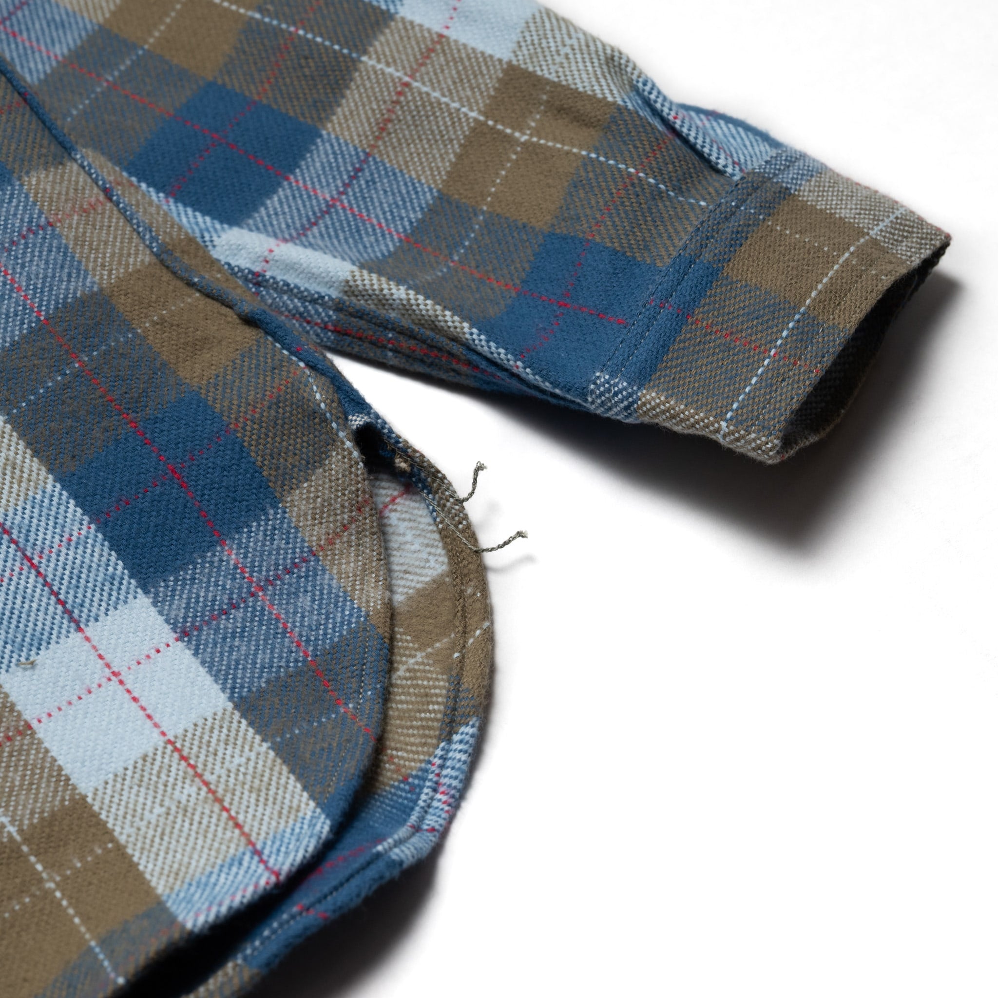 3104-N "E Pattern" Flannel Shirt - Blue