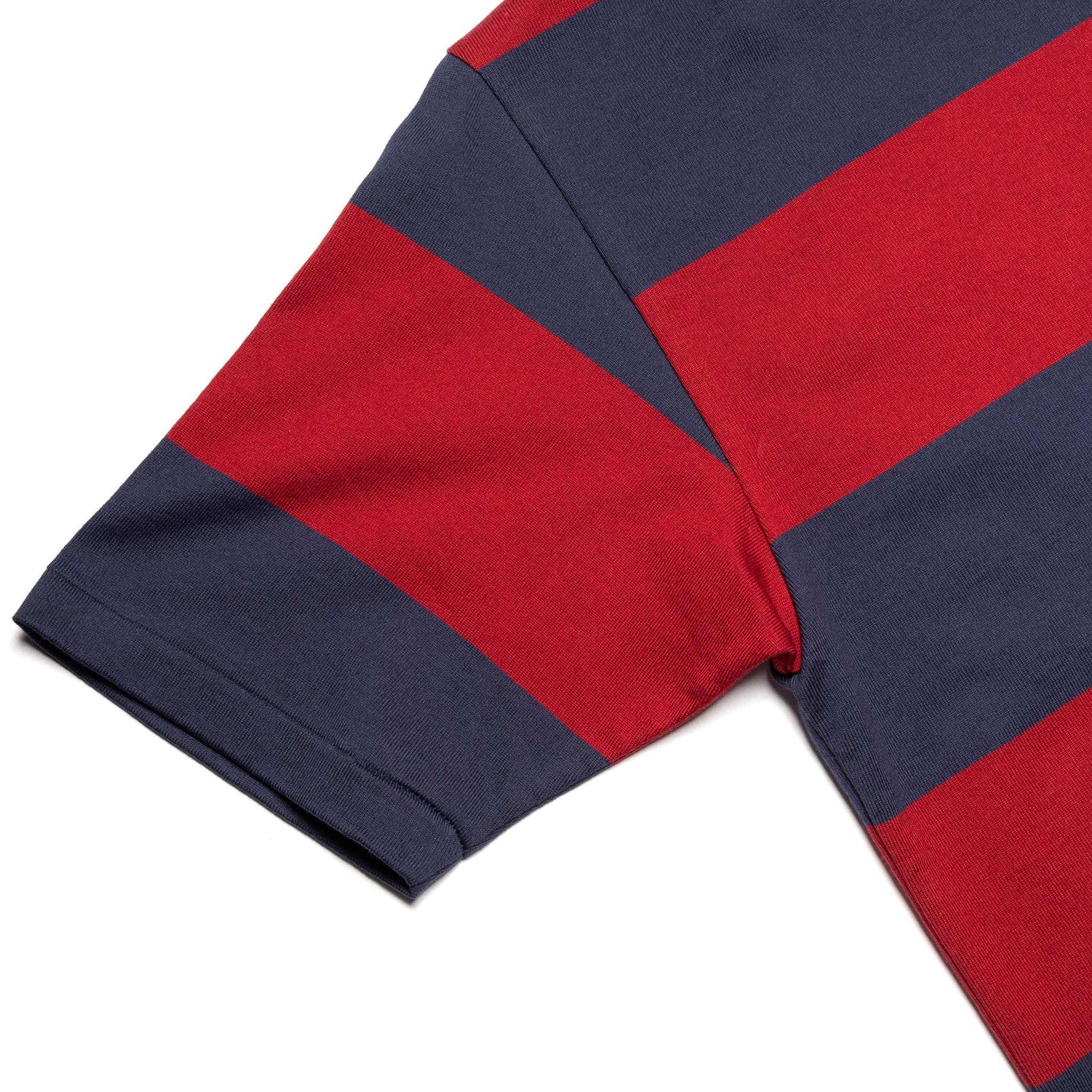 4108 Short Sleeve 4" Border Tee - Navy/Bordeaux