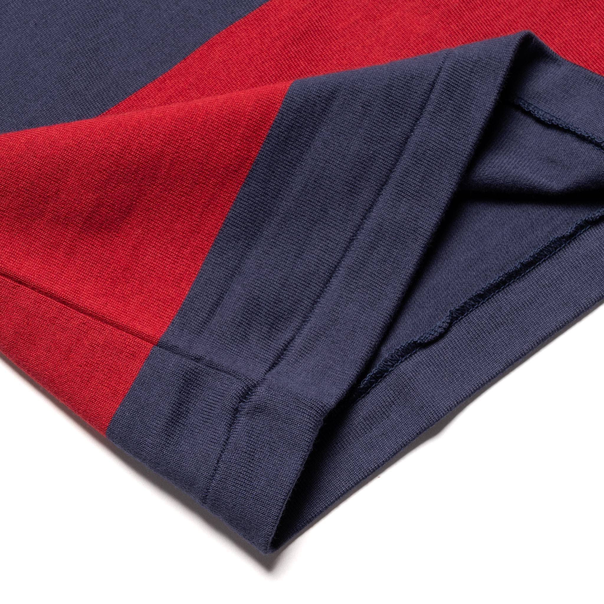 4108 Short Sleeve 4" Border Tee - Navy/Bordeaux