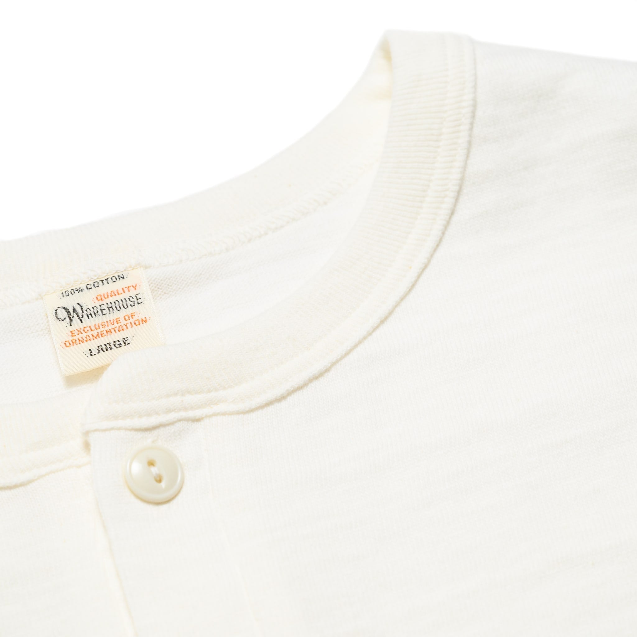 5907 Long Sleeve Henley - Off White