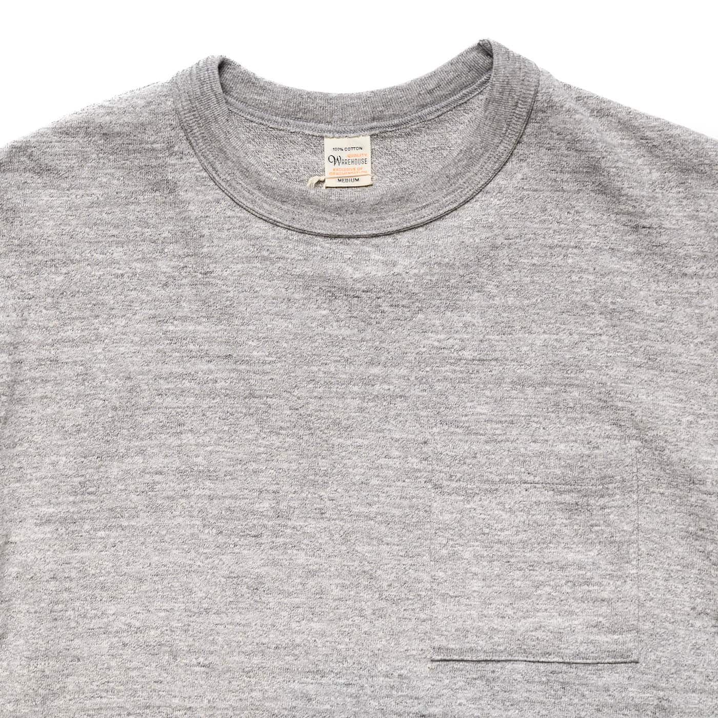4601P Cotton Pocket Tee - Heather Grey