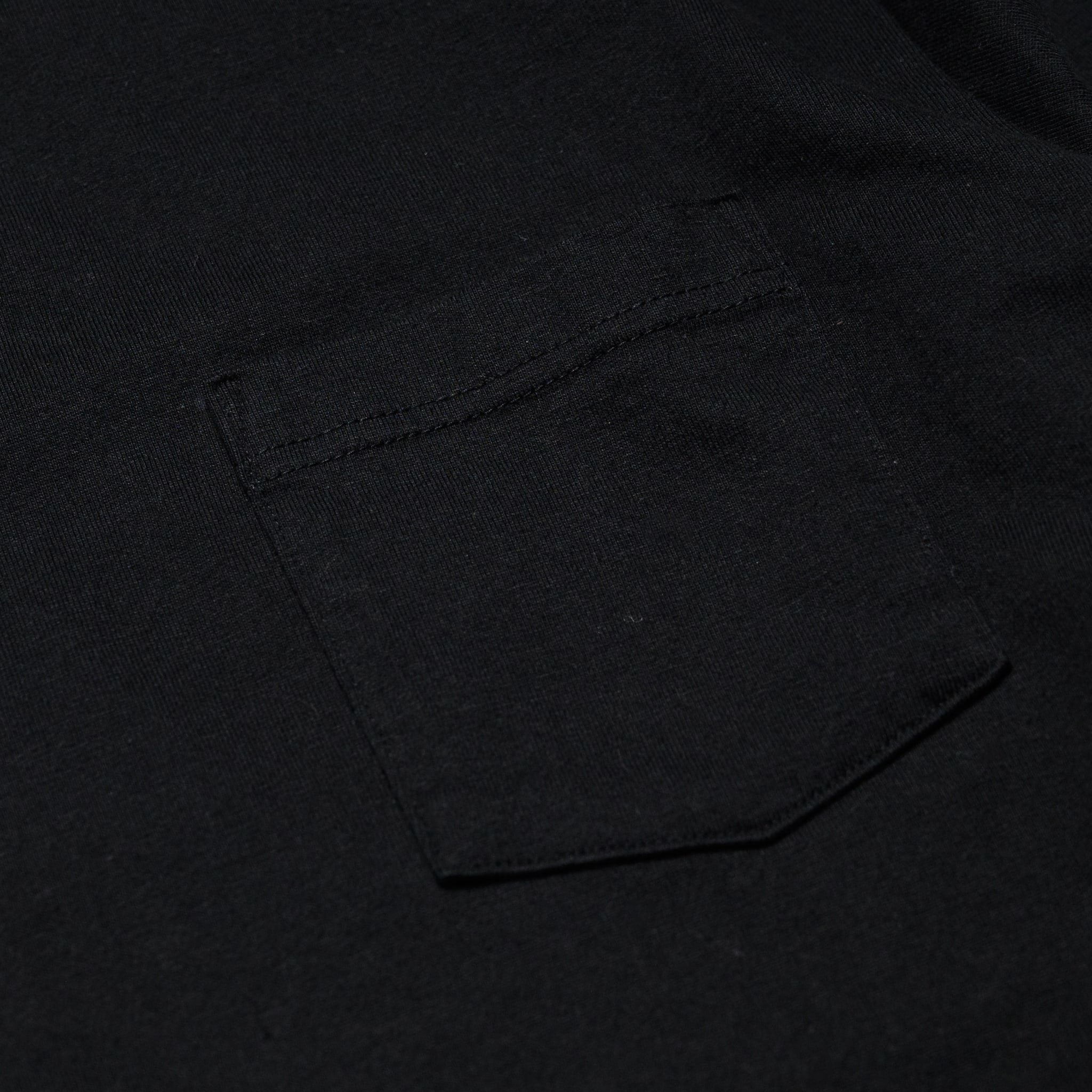 WV68849 Heavyweight Long Sleeve Pocket T-Shirt Black