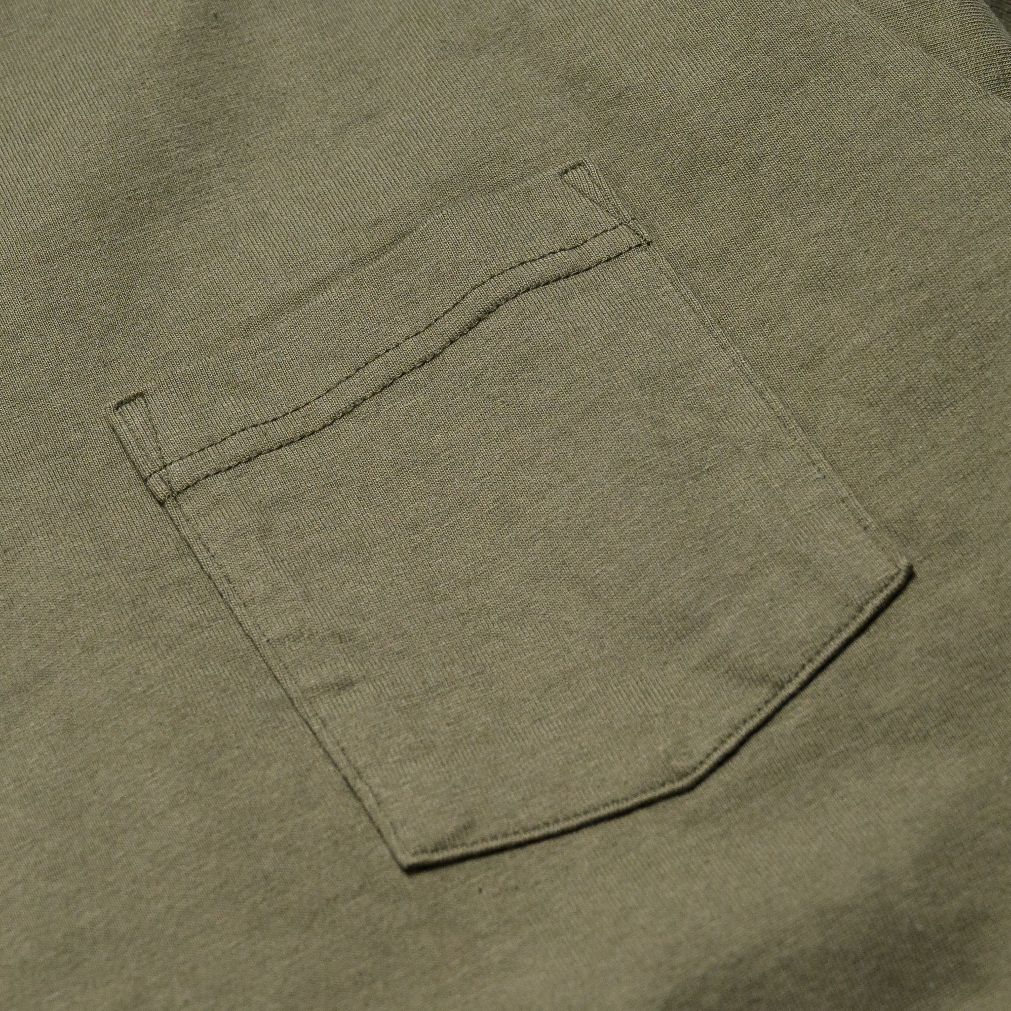 WV68849 Heavyweight Long Sleeve Pocket T-Shirt Olive