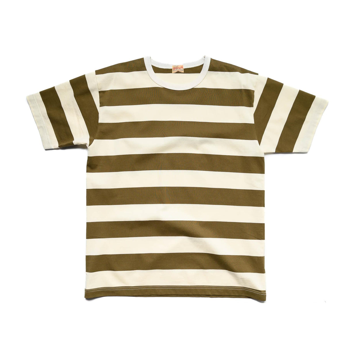 Whitesville WV79147 Border T-Shirt Olive | BlackBlue