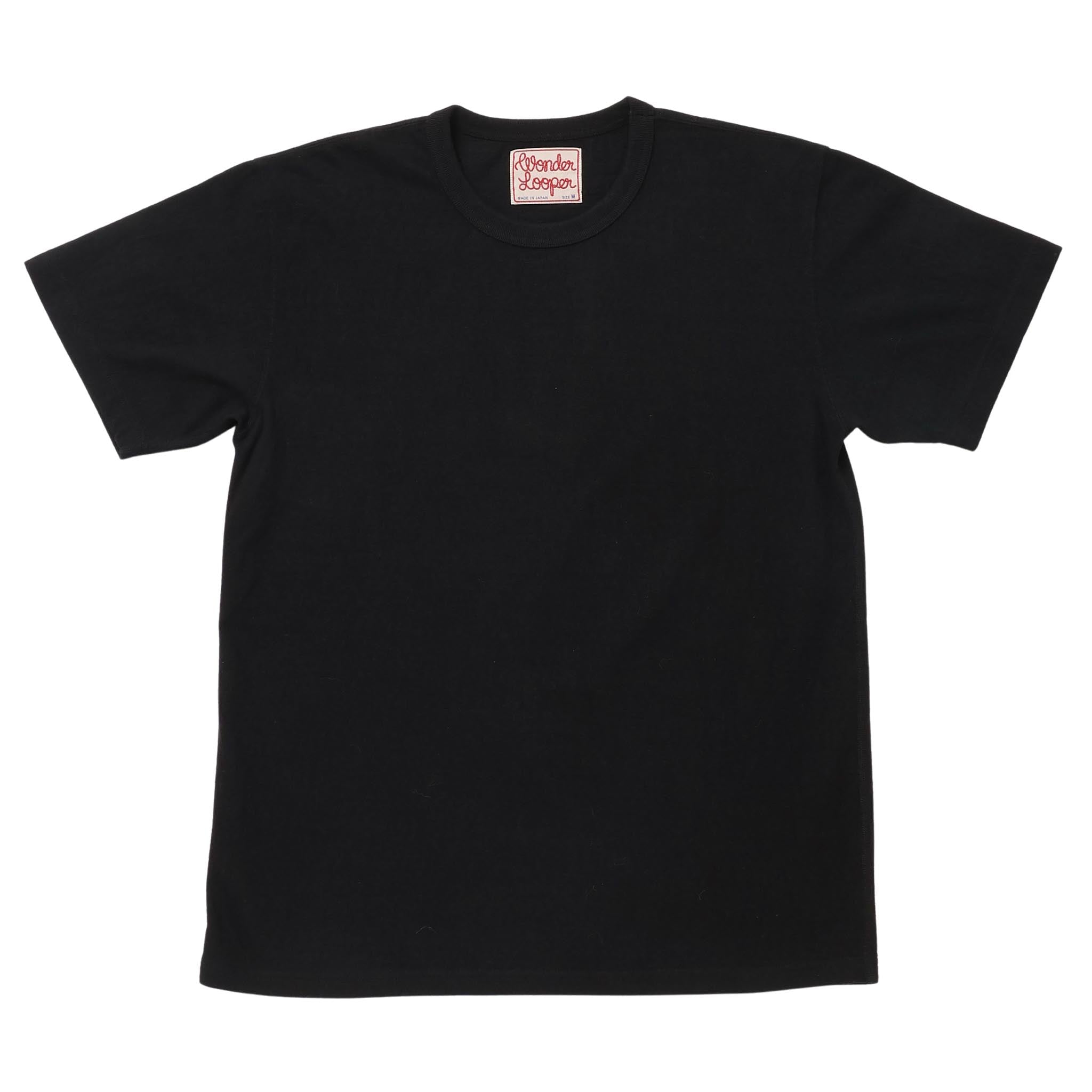 Wonder Looper ELS Recycled Cotton Slub T-Shirt Black | BlackBlue