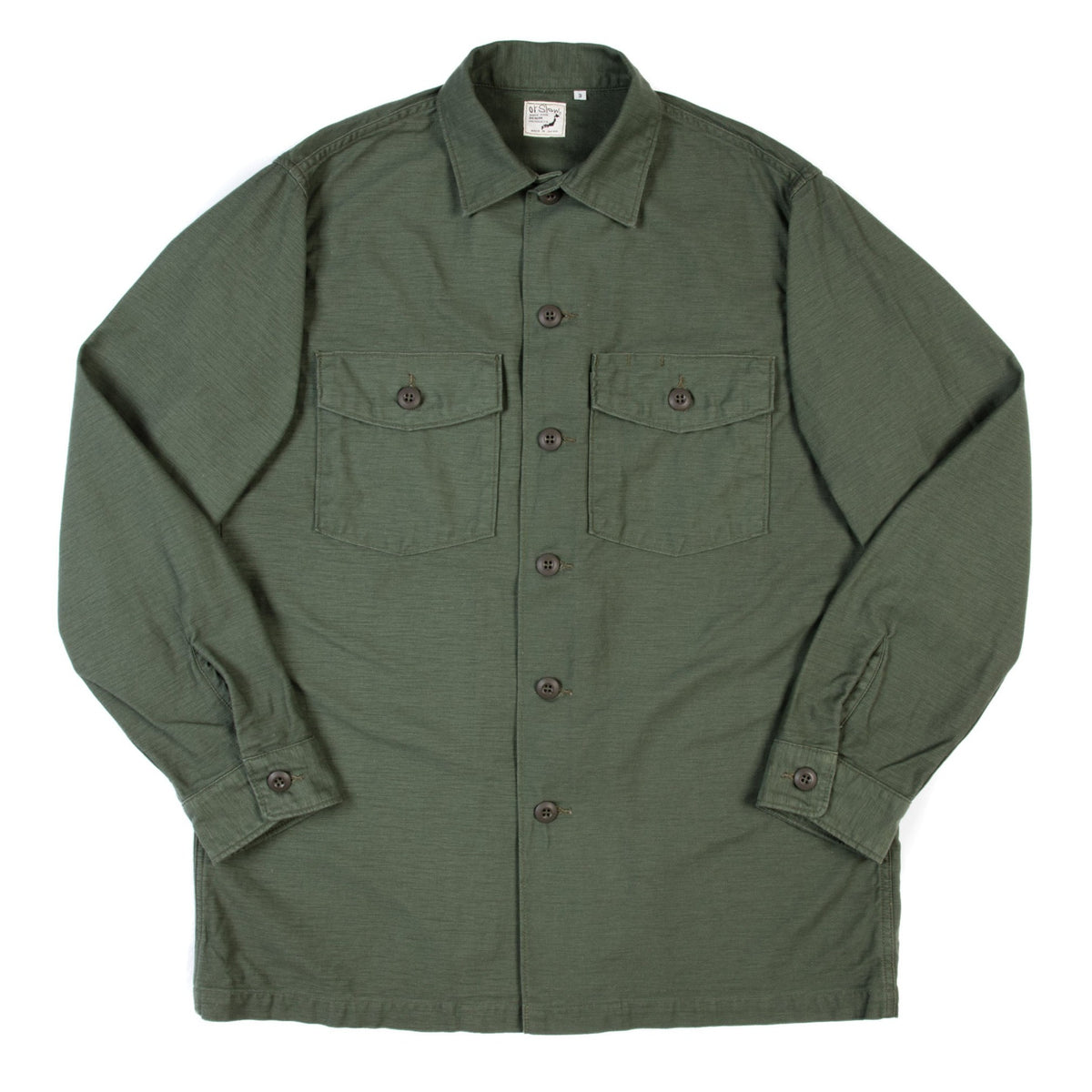 orSlow 03-8045-16 U.S. Army Fatigue Shirt Green | BlackBlue