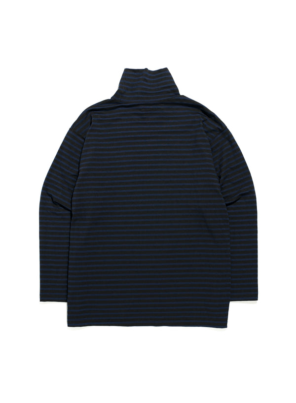 High Mock Shirt - Black Navy PC Stripe Jersey
