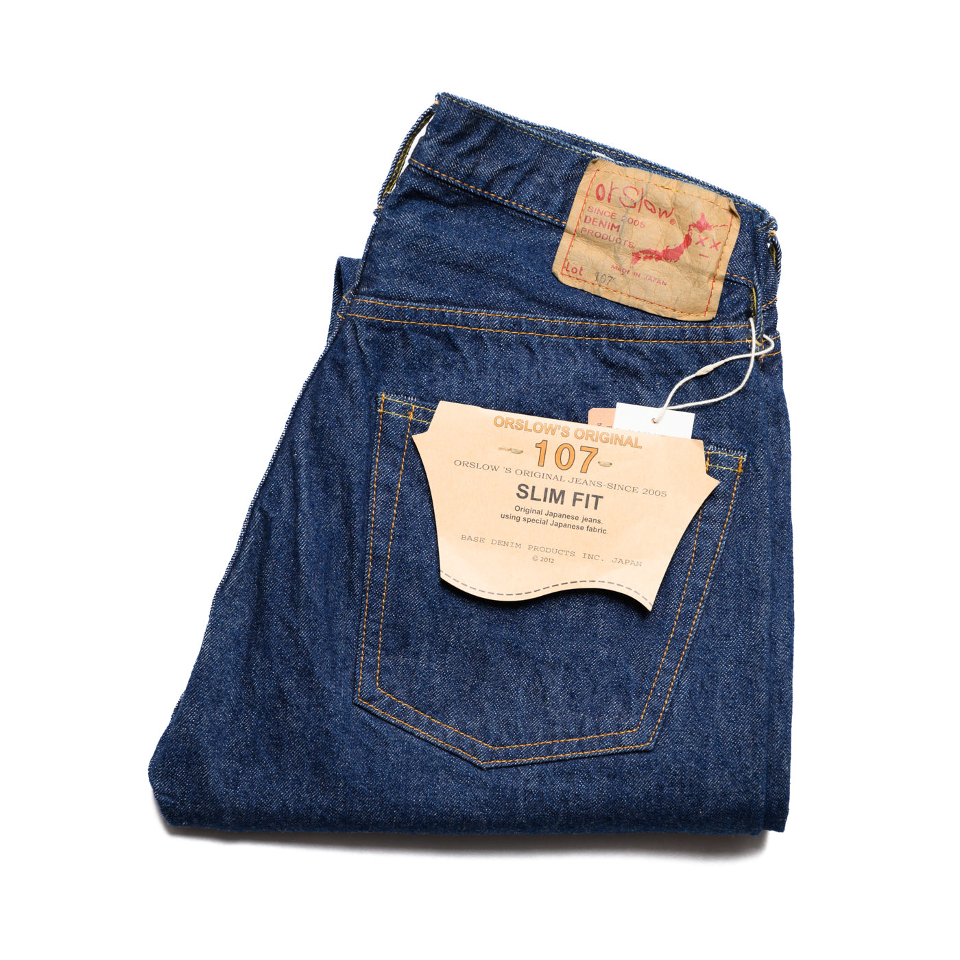 orSlow 107 Ivy Fit One Wash BlackBlue