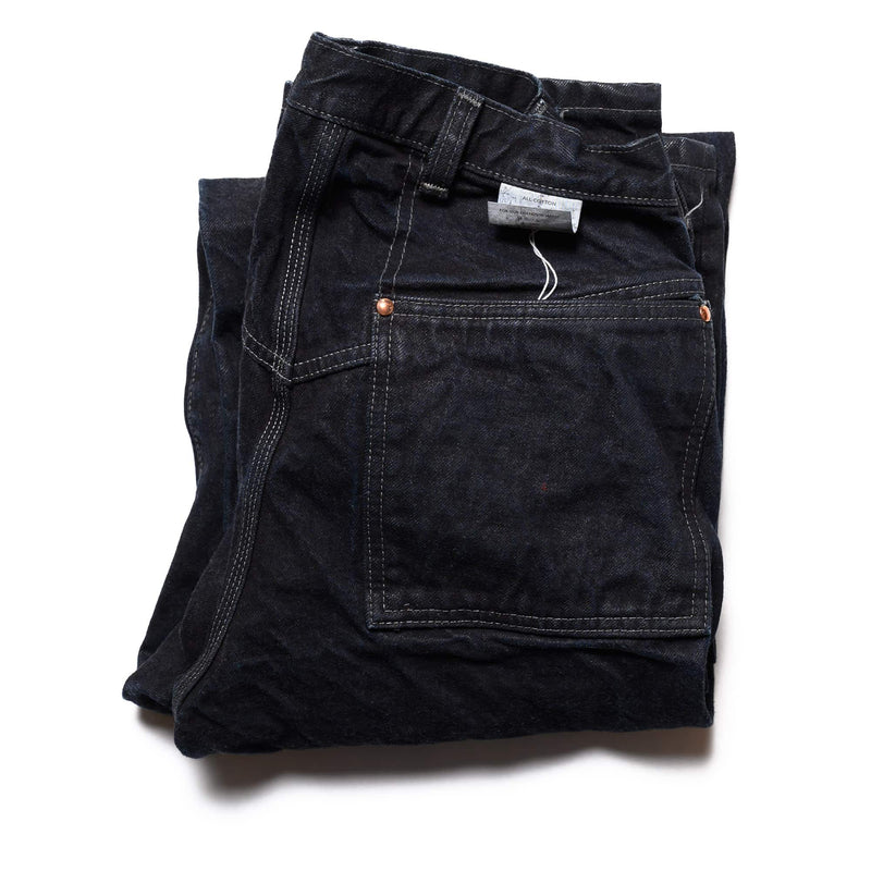 Tender 130 Tapered Jeans 16oz Selvedge Denim Mars Black Folded