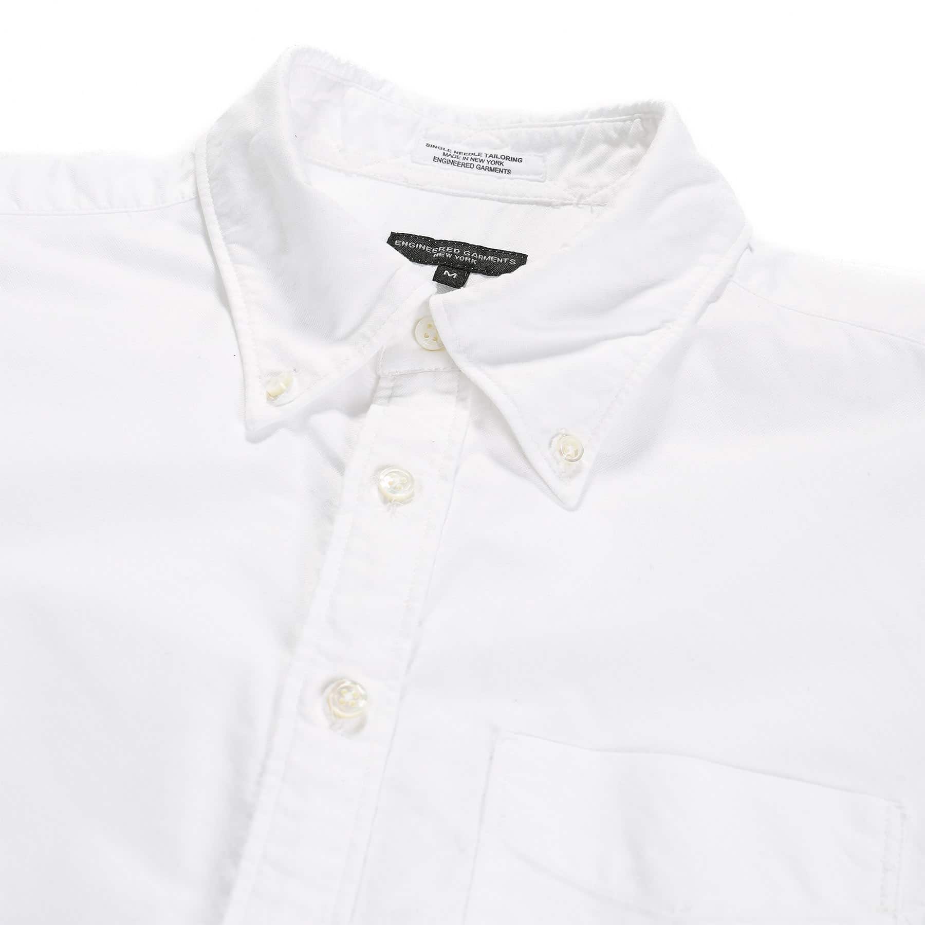 Engineered Garments 19 Century BD Shirt White Cotton Oxford Collar Detail