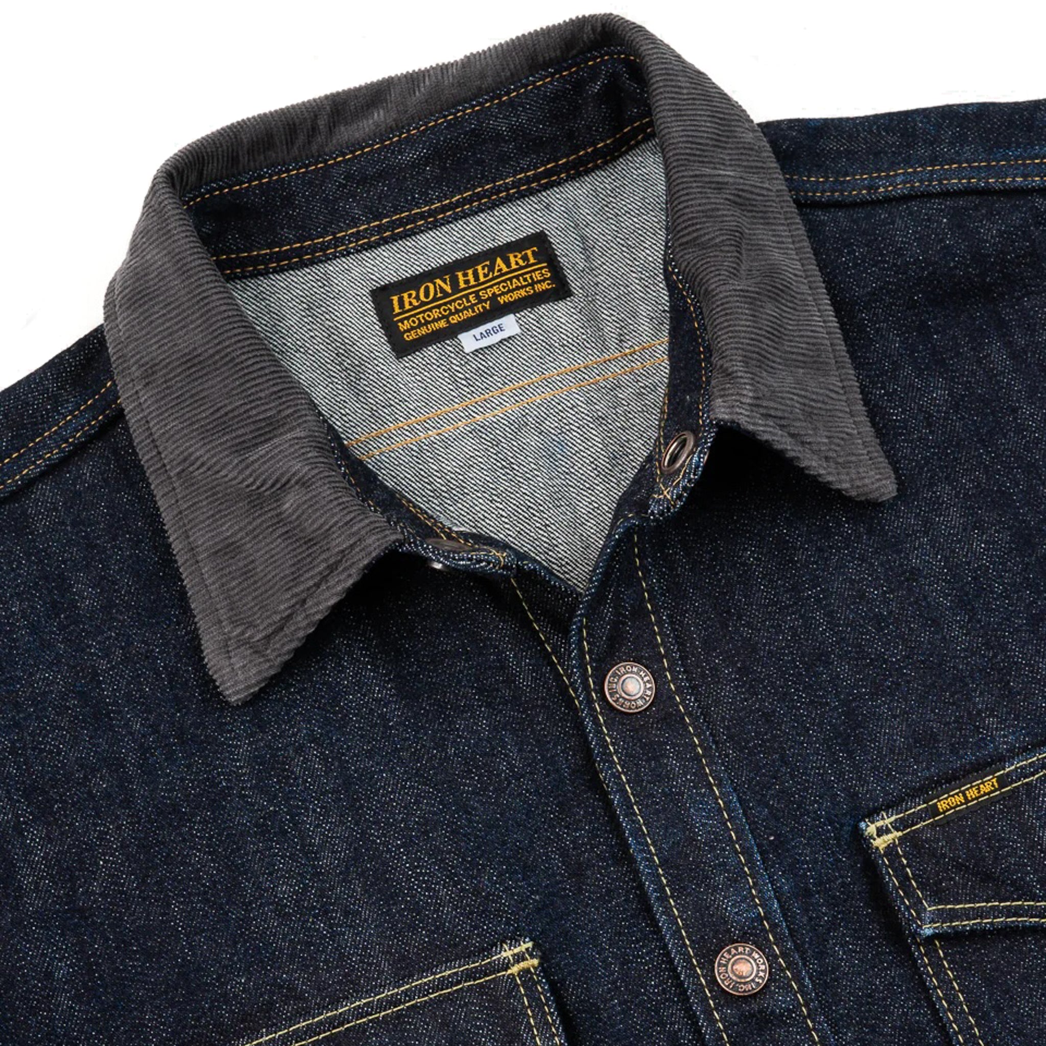 IRON HEART アイアンハート16oz Selvage デニムシャツ Iron Heart Snap Denim Shirt - Natural Indigo!