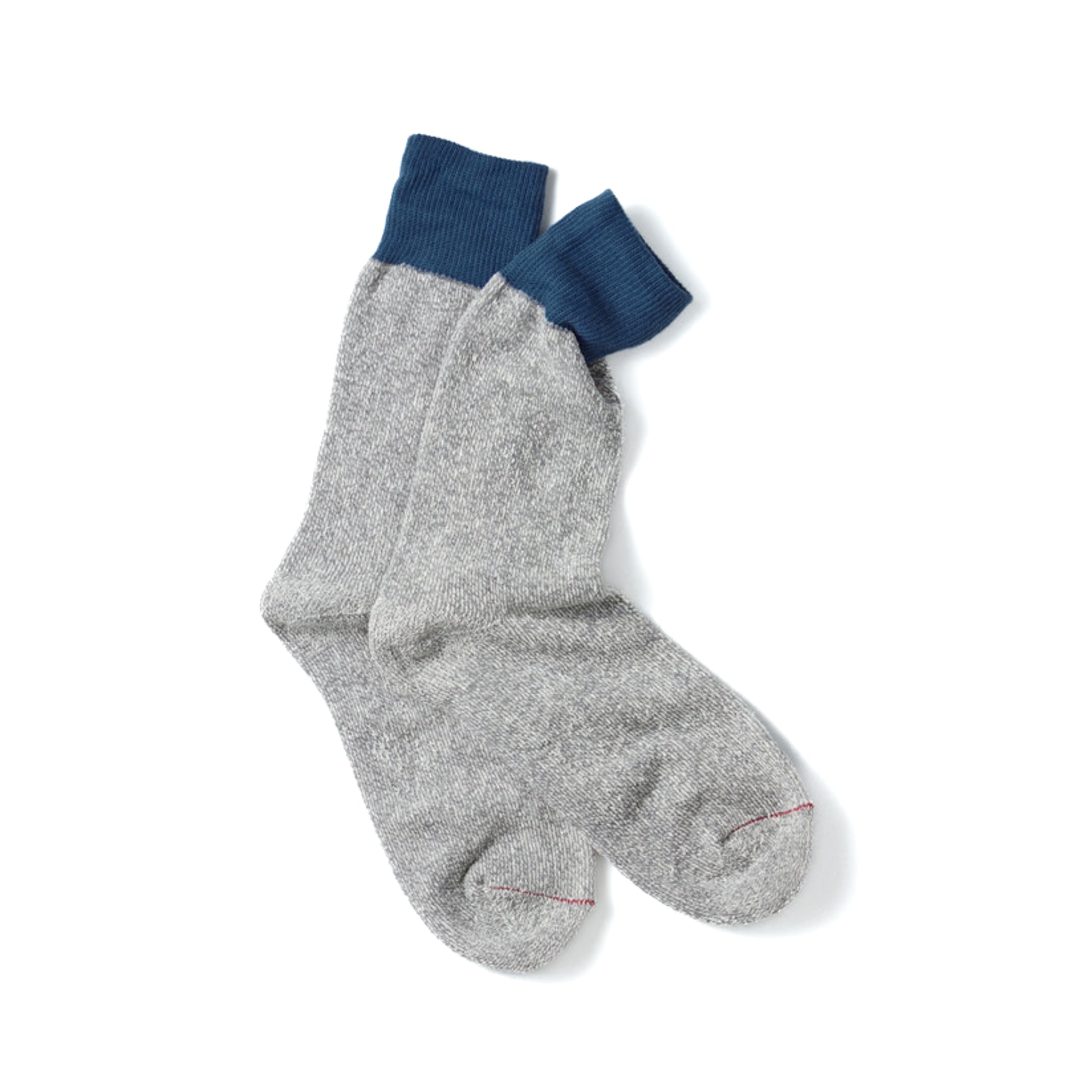 R1515 Double Face Crew Sock - Blue/Gray