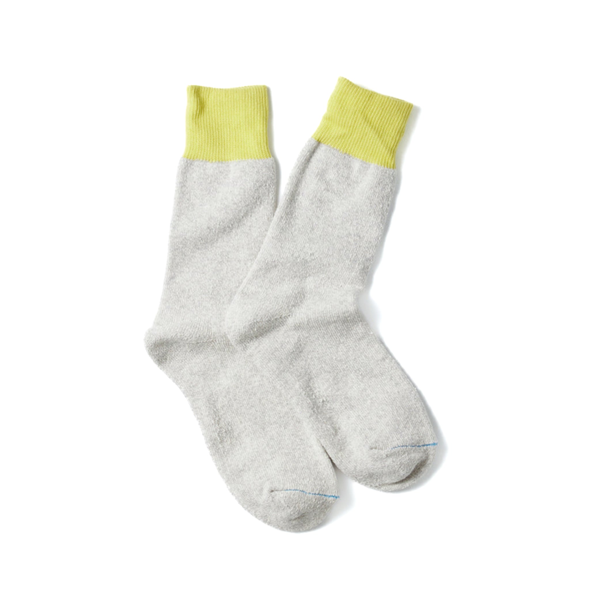 R1515 Double Face Crew Sock - Lime/Light Gray