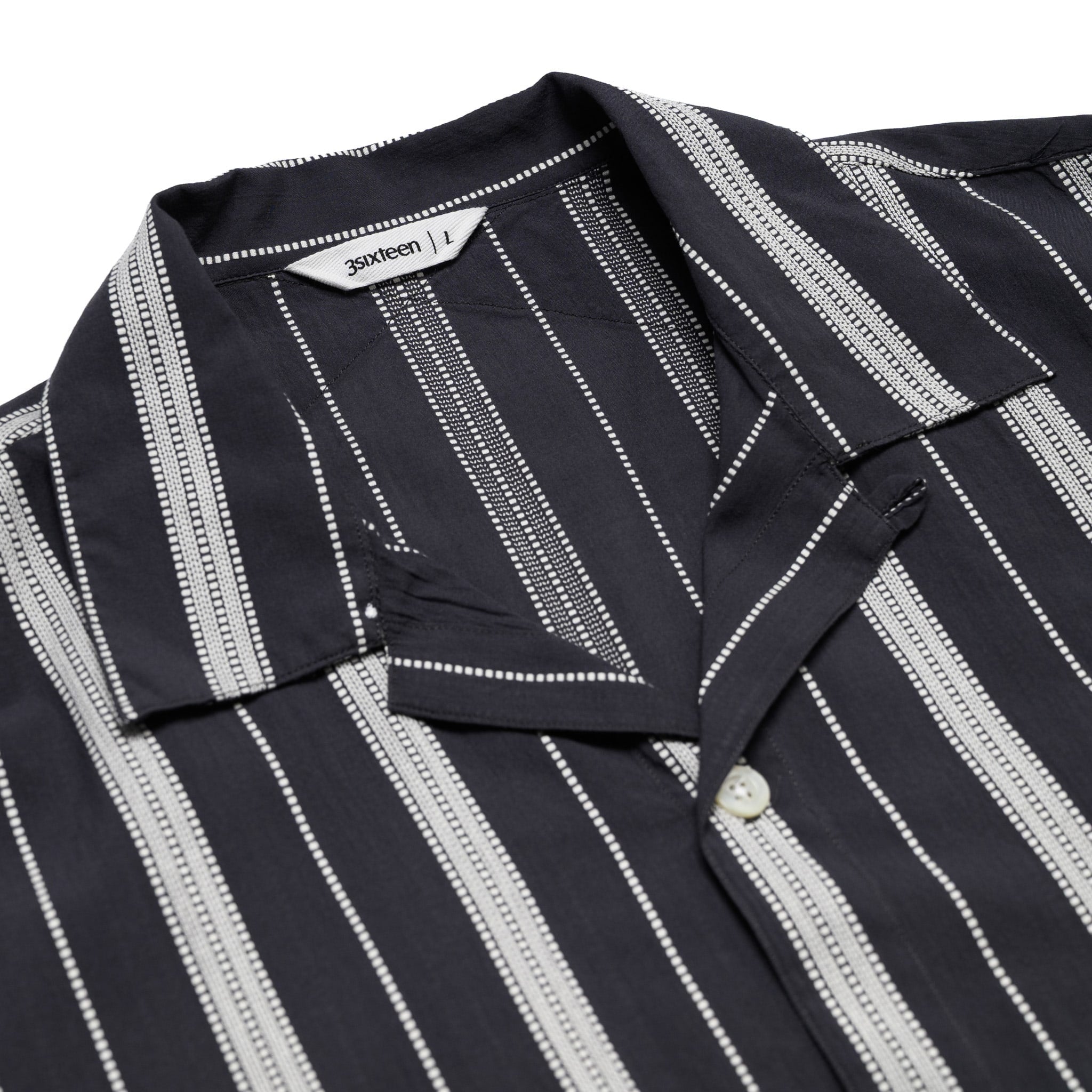 Cabana Shirt - Black Ticking Stripe