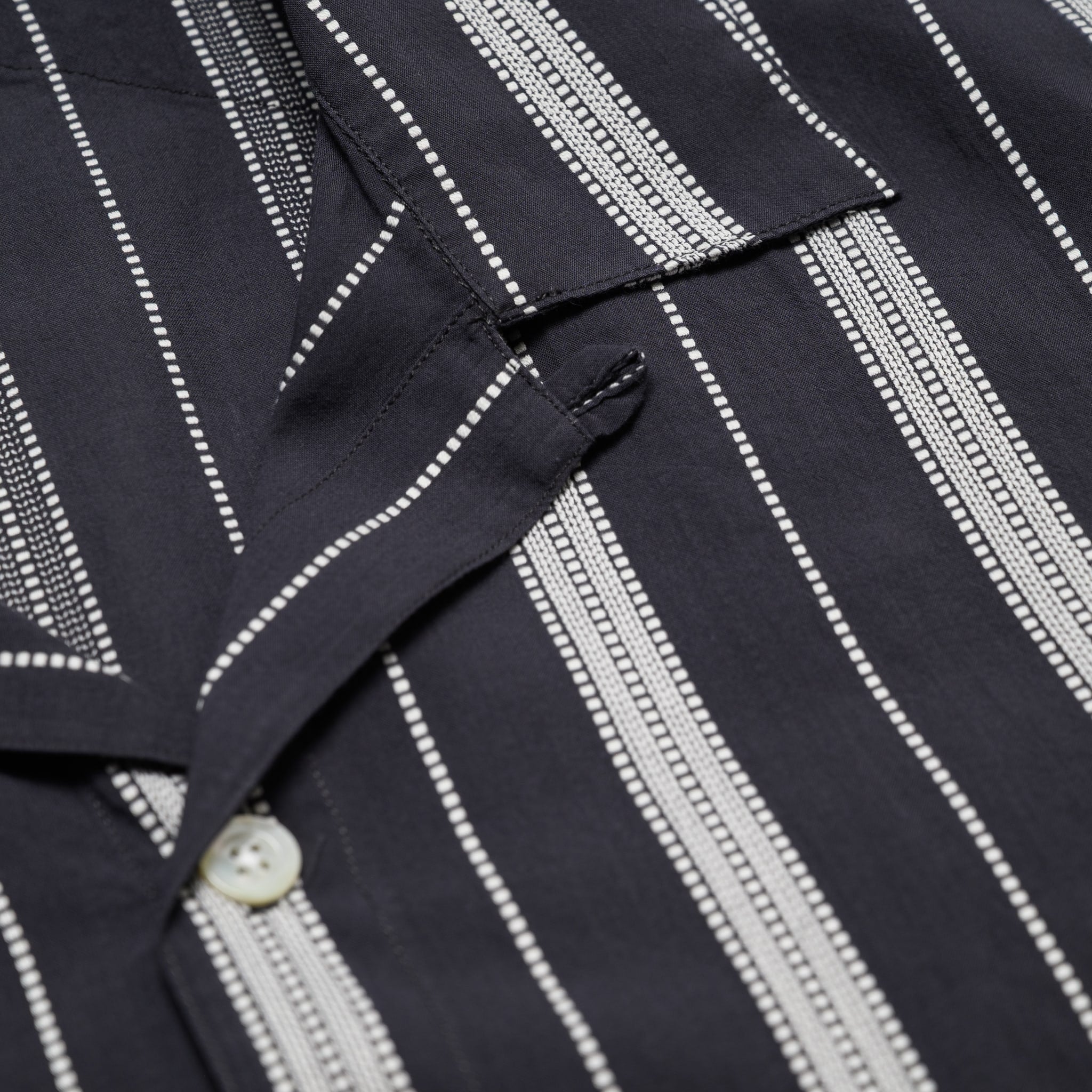 Cabana Shirt - Black Ticking Stripe