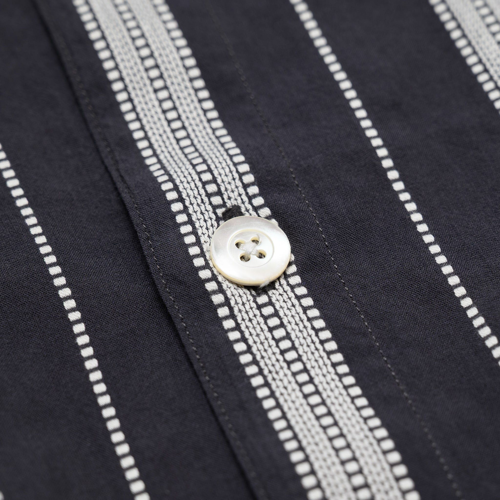 Cabana Shirt - Black Ticking Stripe