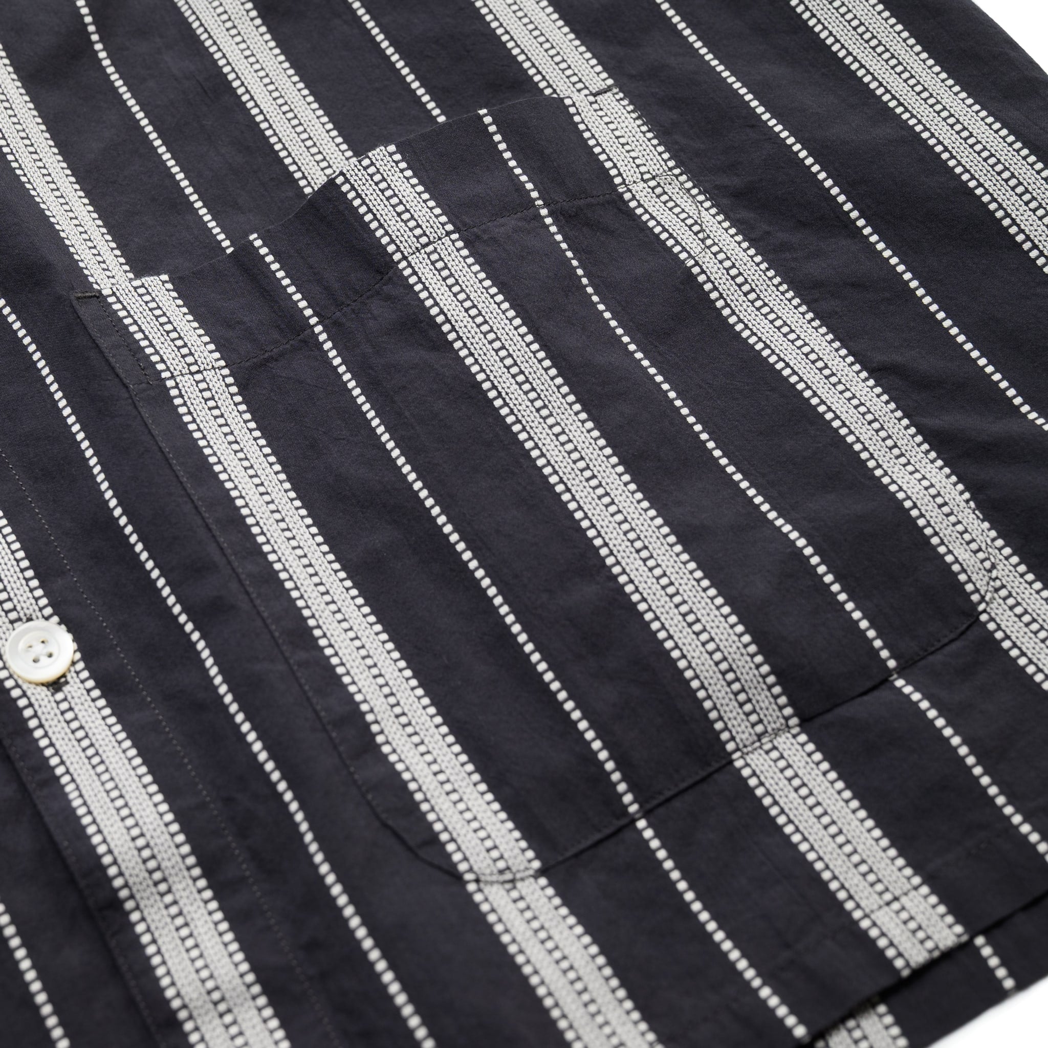 Cabana Shirt - Black Ticking Stripe