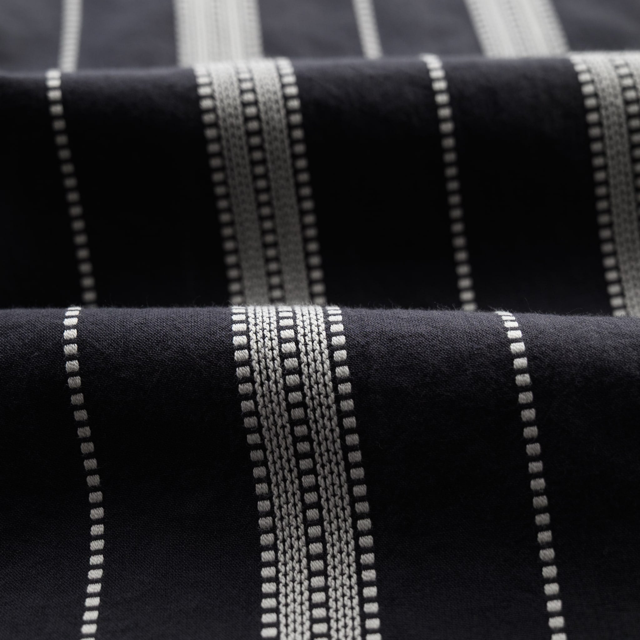 Cabana Shirt - Black Ticking Stripe