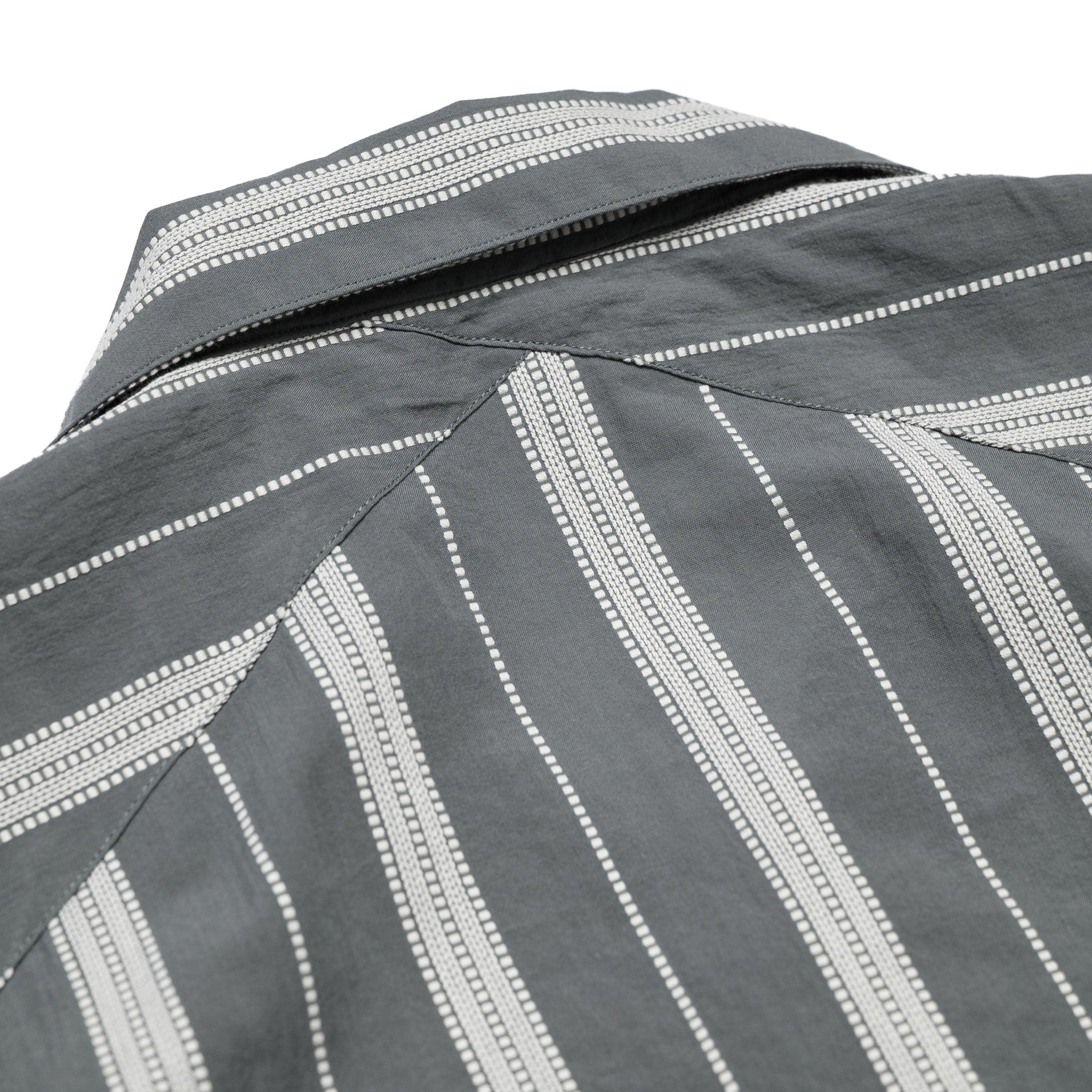 Cabana Shirt - Sage Ticking Stripe