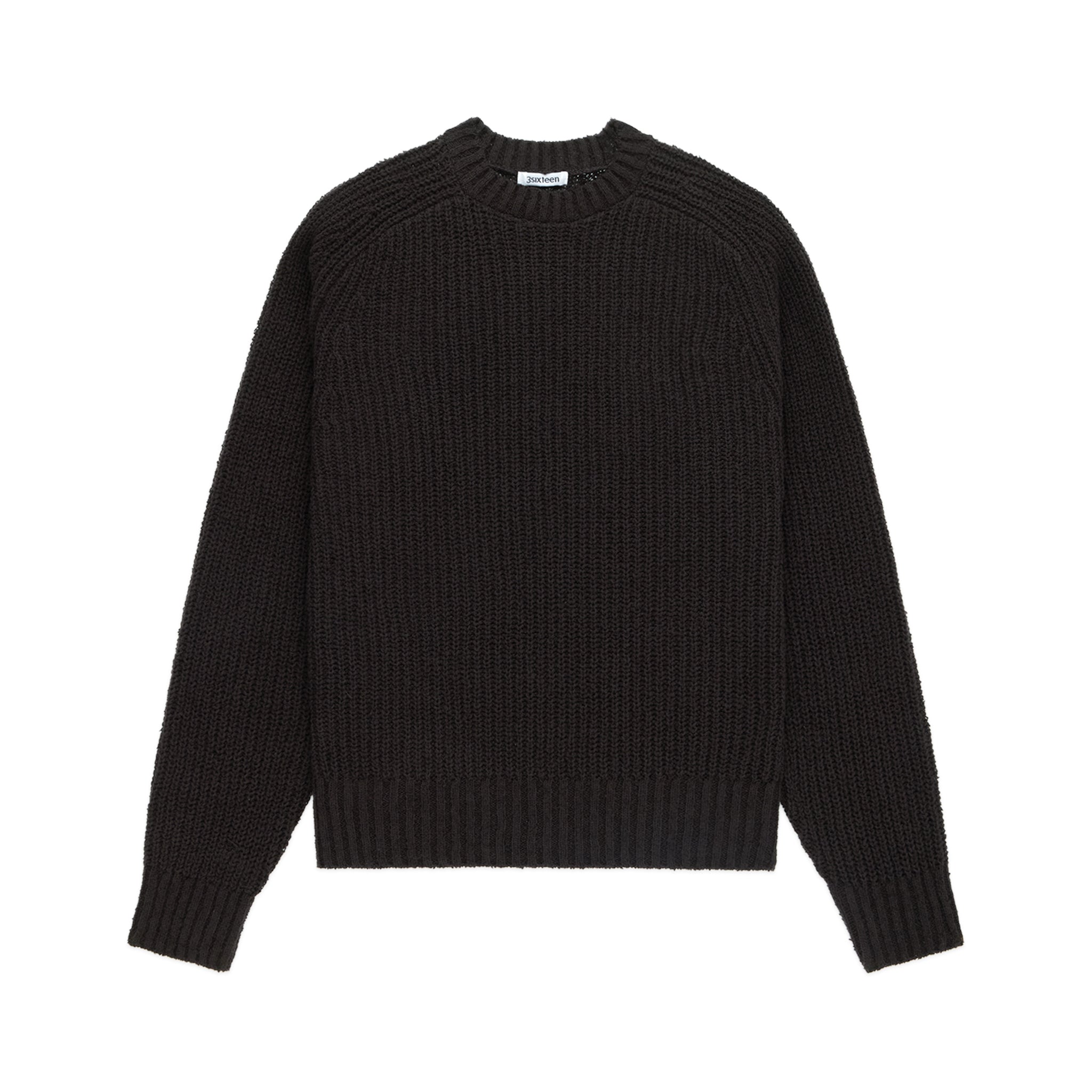 Cotton Crewneck Sweater - Bark Boucle