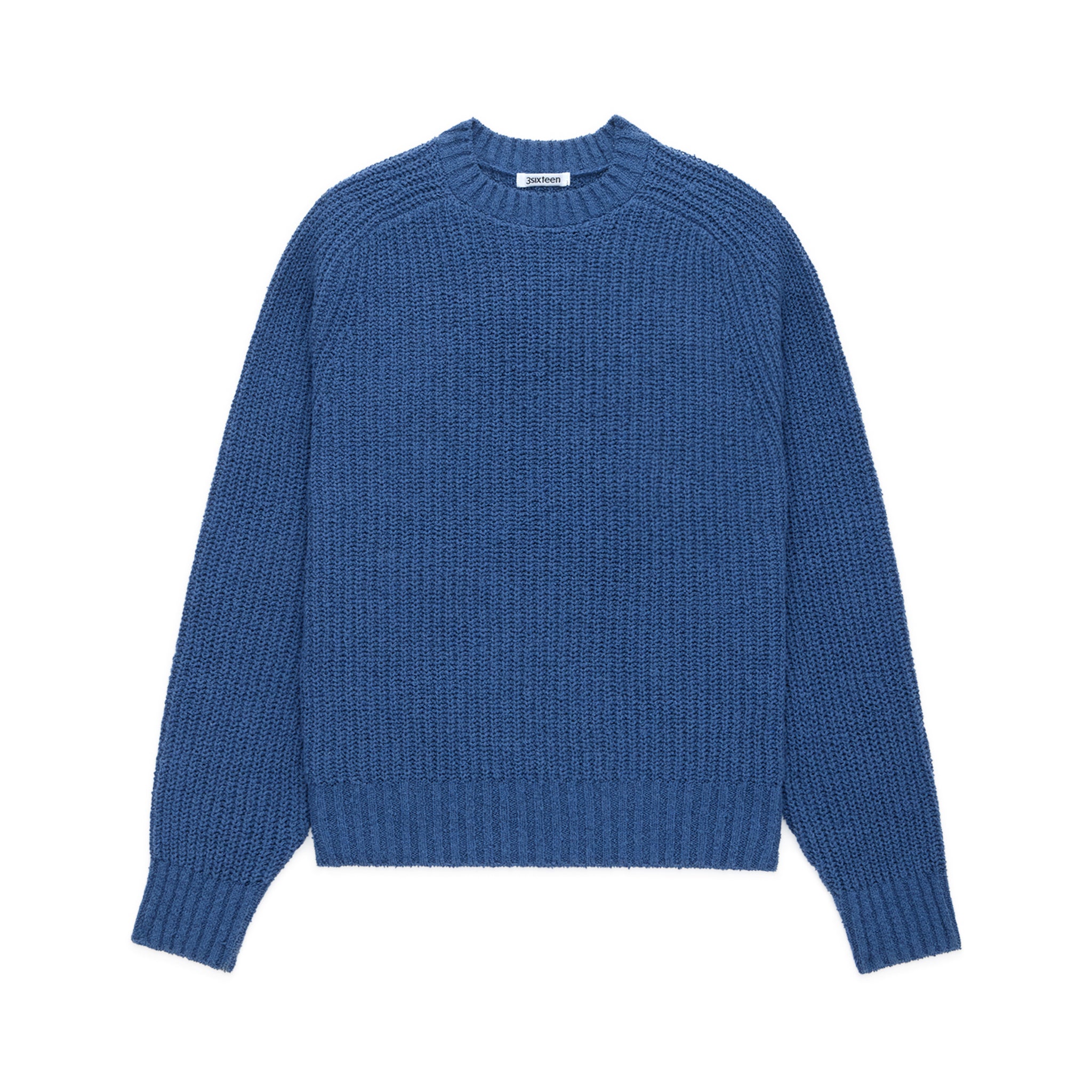 Cotton Crewneck Sweater - Lapis Boucle