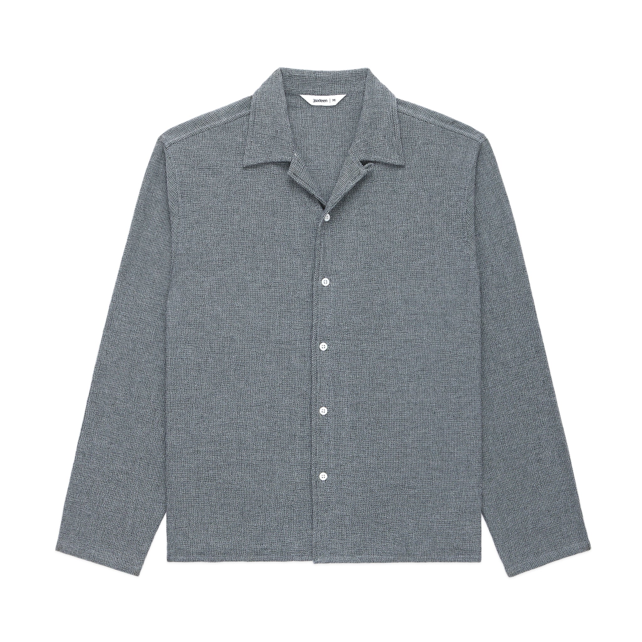 Loop Collar Shirt - Black Marled