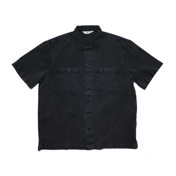 3sixteen Short Sleeve Workshirt Black Stonewash Front