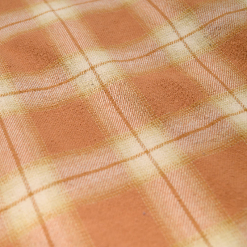 3sixteen Utility Shirt Amber Plaid Fabric Close Up