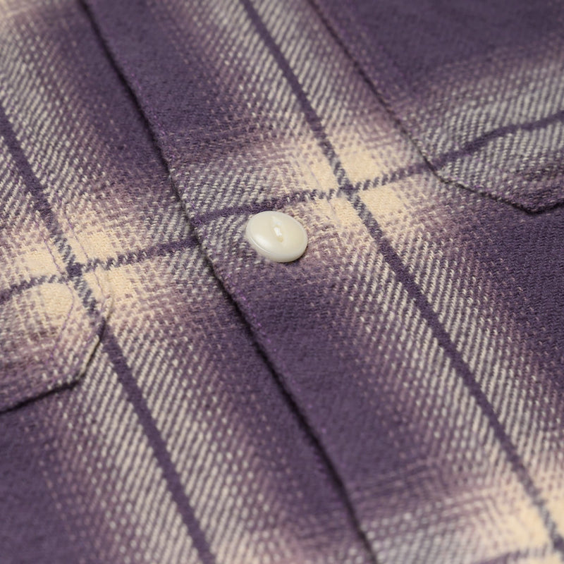 3sixteen Utility Shirt Faded Lilac Button