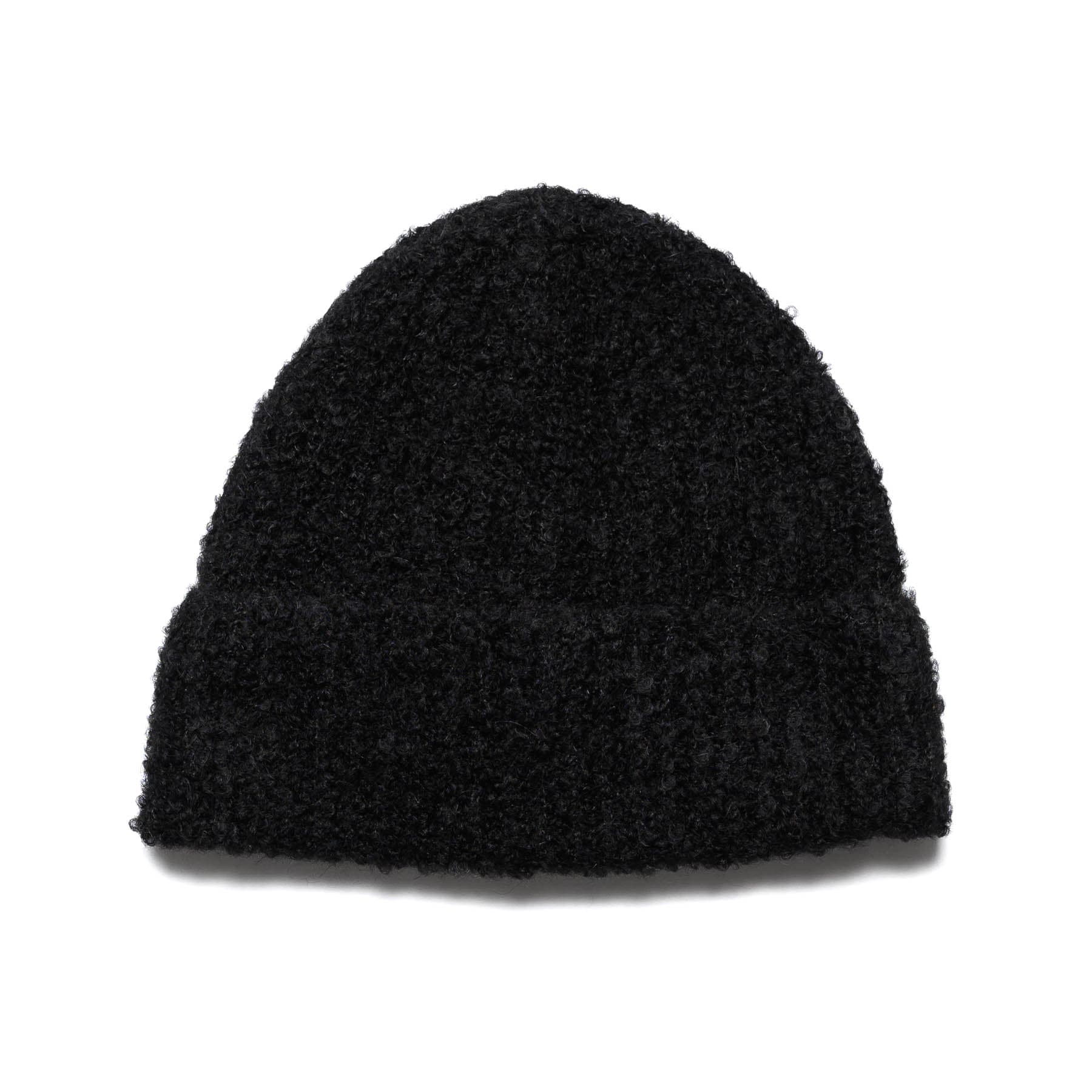 Watch Cap - Black Boucle Alpaca
