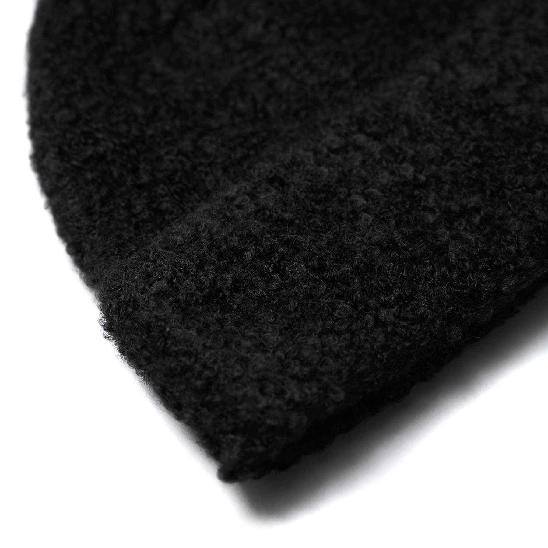 Watch Cap - Black Boucle Alpaca