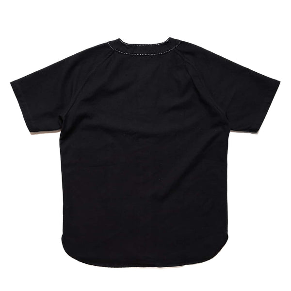 3sixteen Baseball Shirt Khadi Handstitch Black Rear