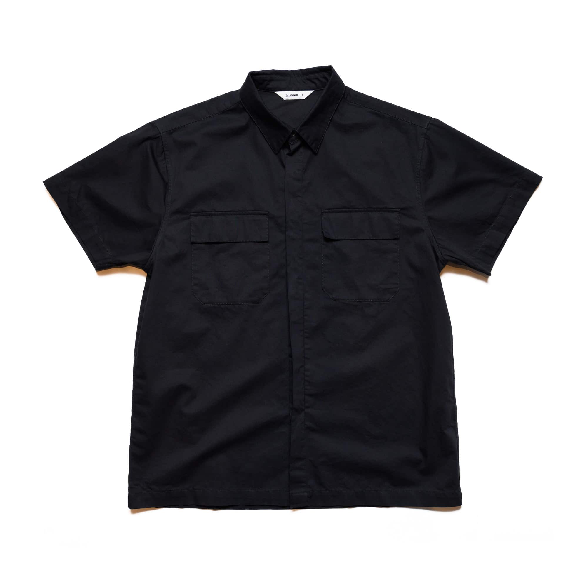 3sixteen Garage Shirt Black Front
