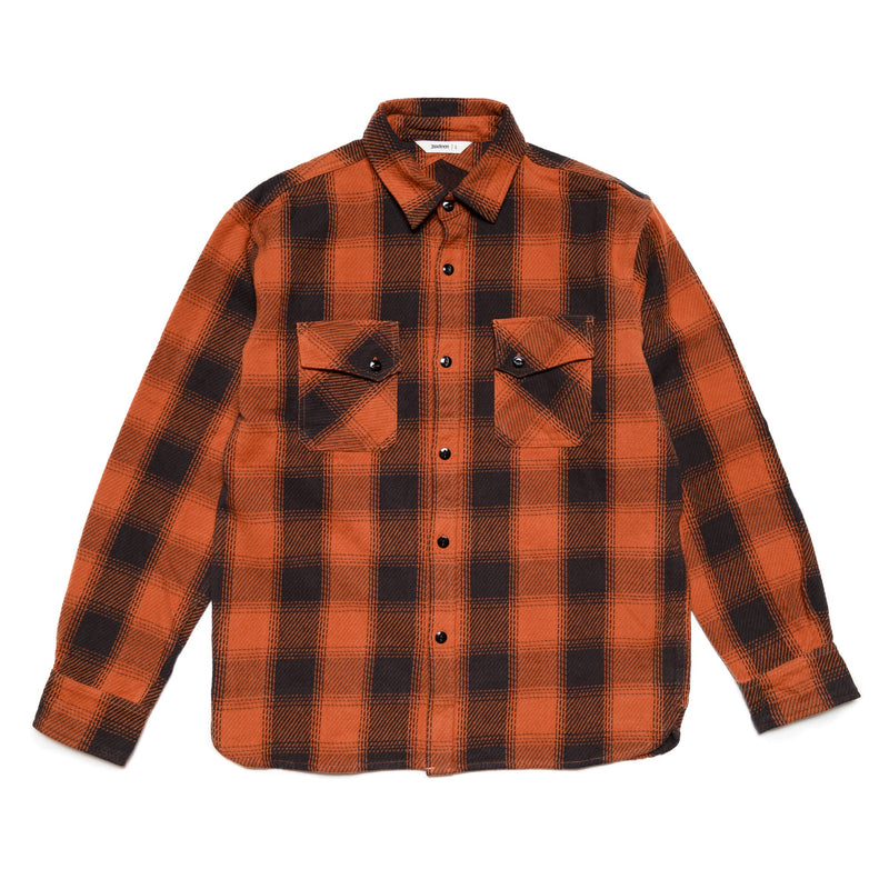 3sixteen Crosscut Flannel Rust Twill Plaid Front