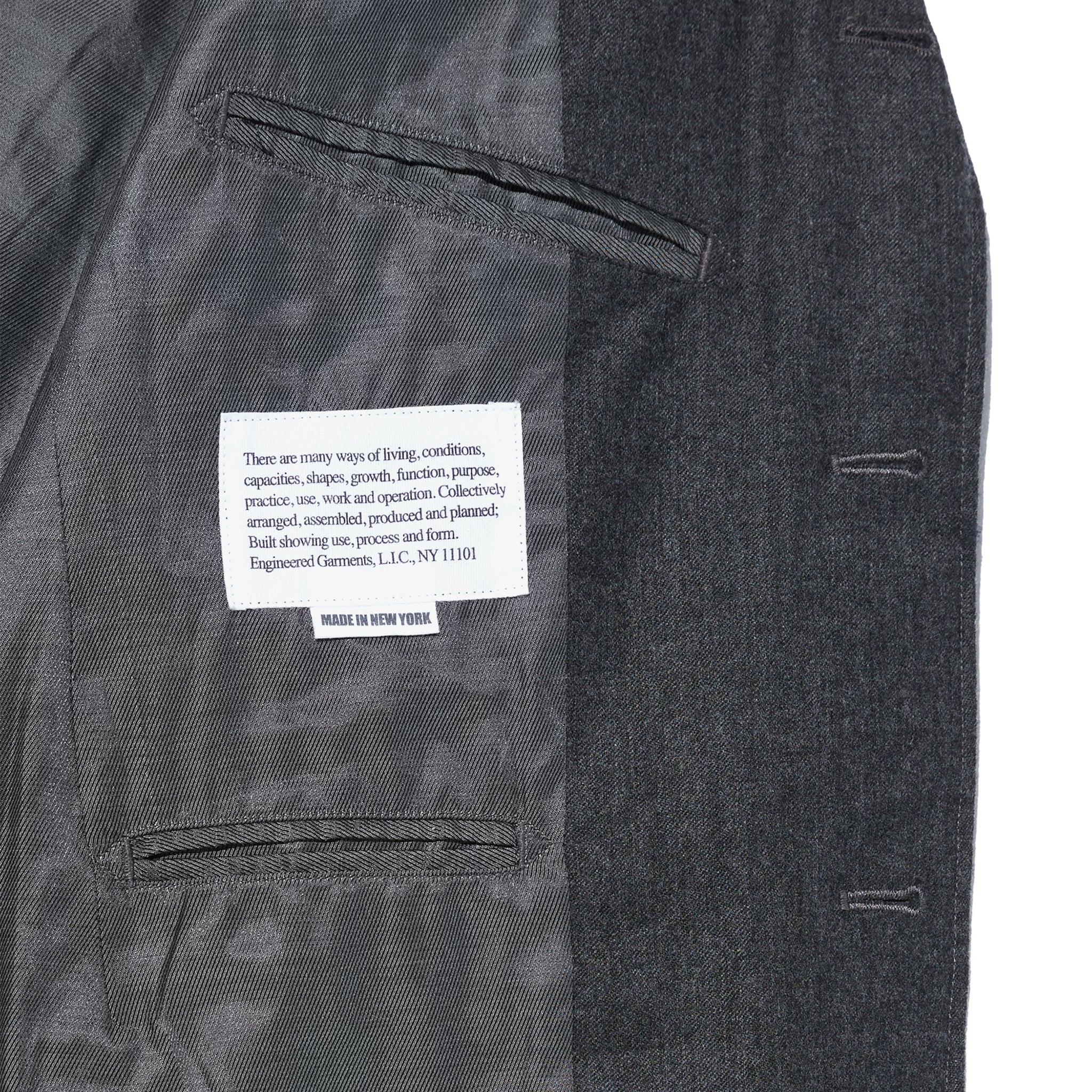 Andover Jacket - Charcoal High Count Worsted Wool