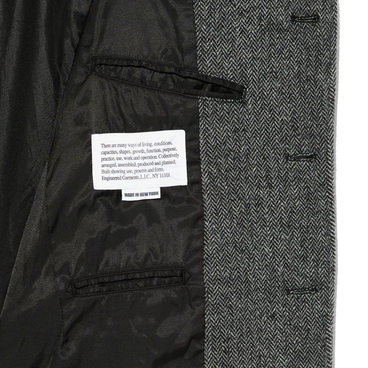 Andover Jacket - Grey Poly Wool Herringbone