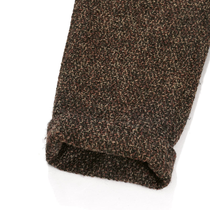 Andover Pant - Dark Brown Polyester Wool Tweed Boucle